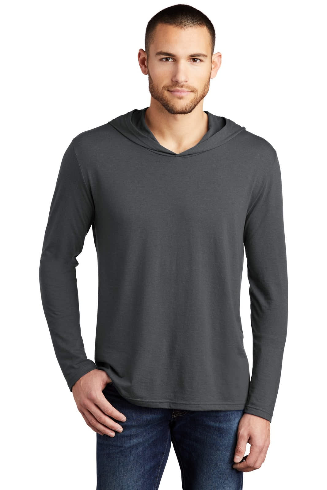 District Made Mens Perfect Tri Long Sleeve Hoodie