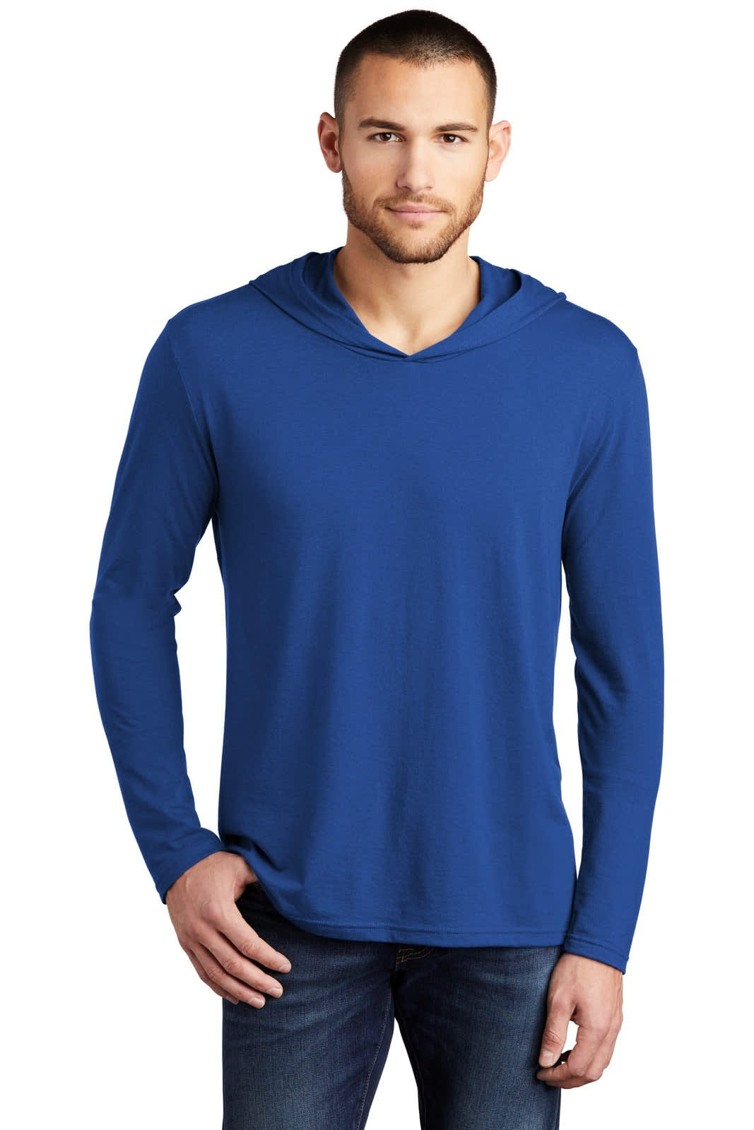 District Made Mens Perfect Tri Long Sleeve Hoodie