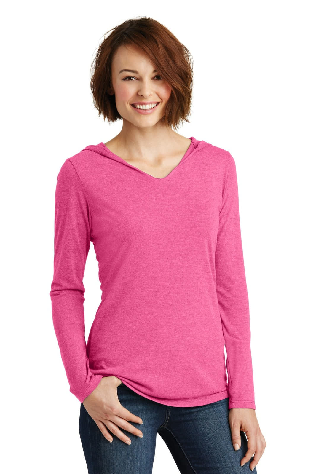 District Made Ladies Perfect Tri Long Sleeve Hoodie