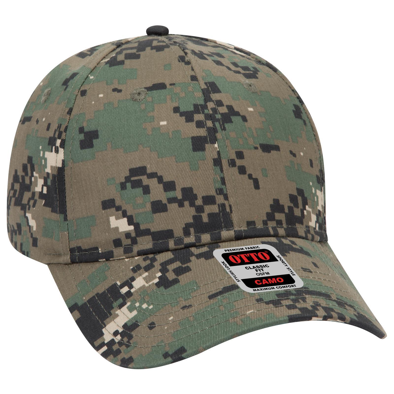 Camo 6 Panel Low Profile Baseball Cap Camo