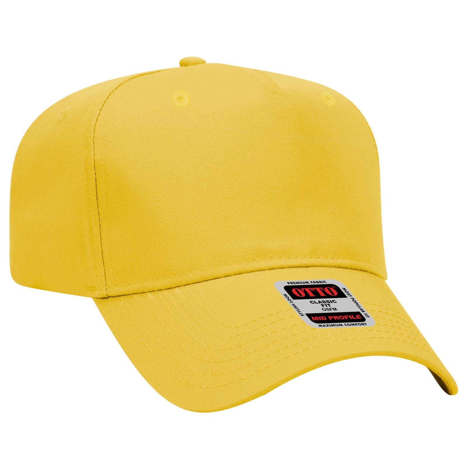 5 Panel Mid Crown Baseball Cap