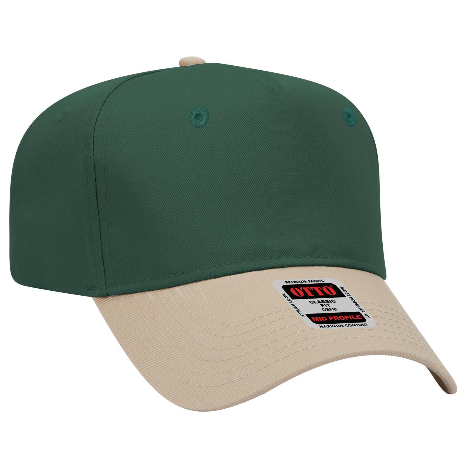 5 Panel Mid Crown Baseball Cap