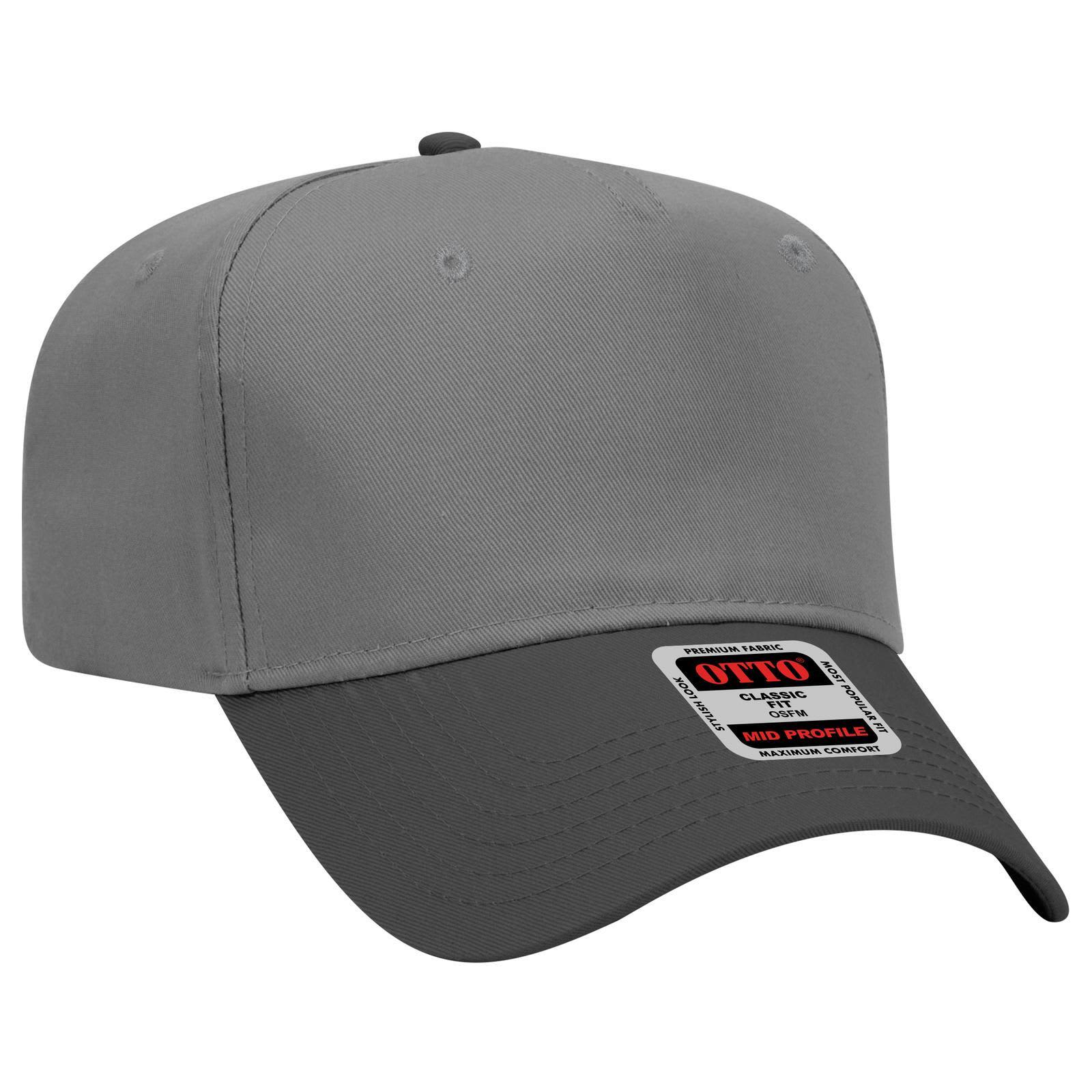 5 Panel Mid Crown Baseball Cap