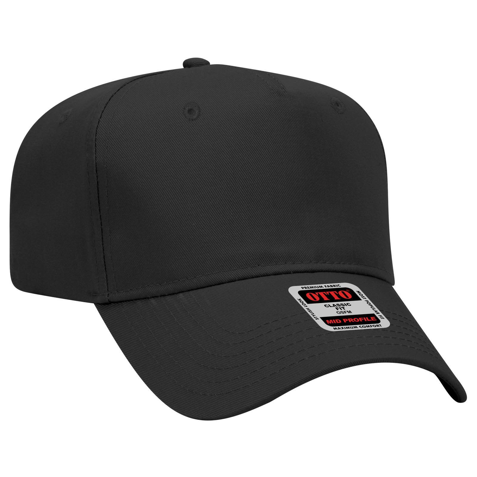 5 Panel Mid Crown Baseball Cap