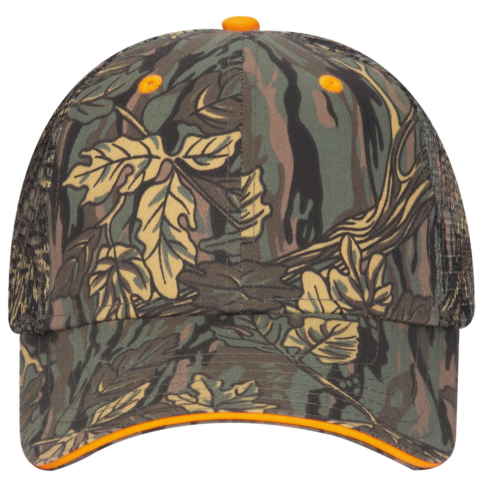 Camo 6 Panel Low Profile Trucker Cap