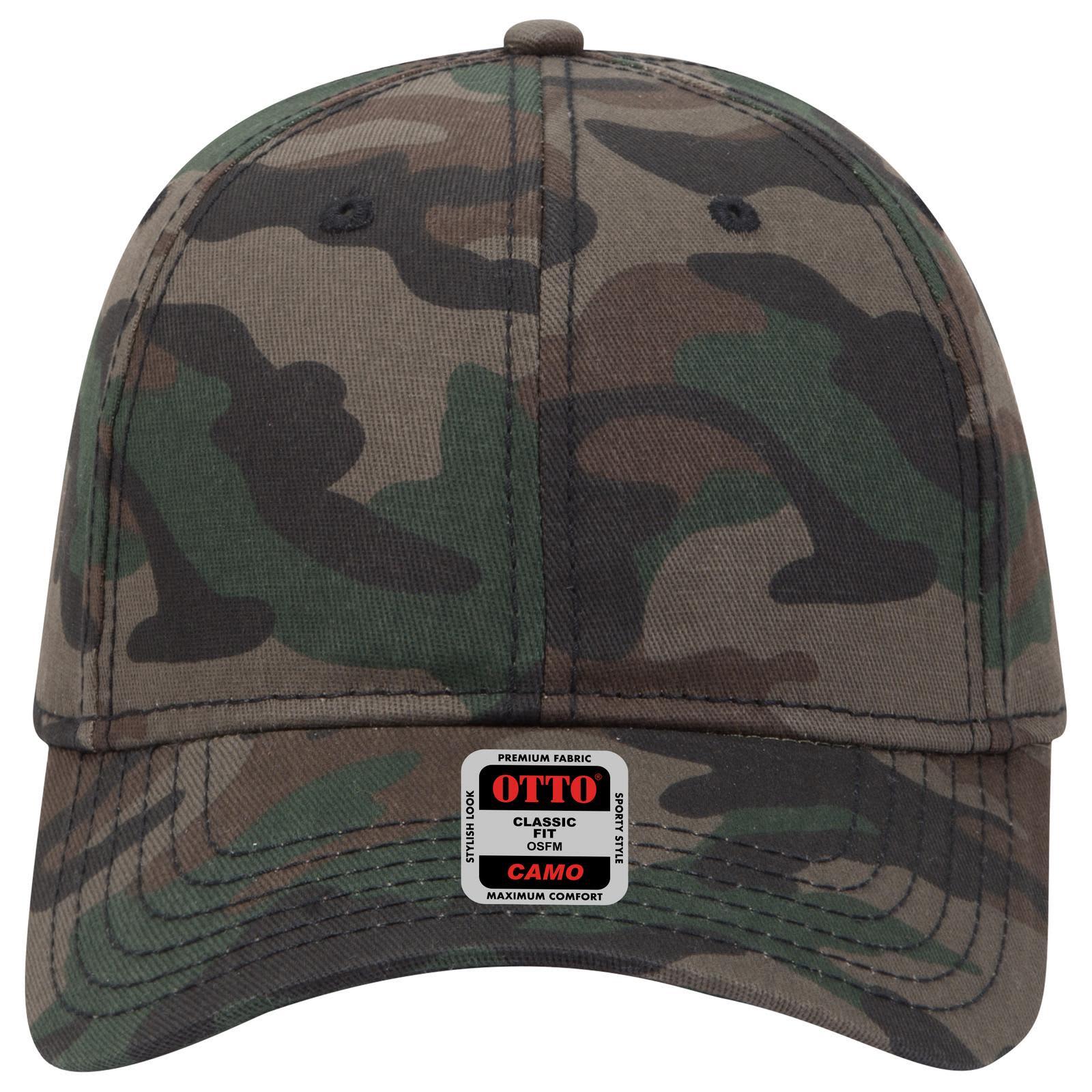 Camo 6 Panel Low Profile Baseball Cap Camo