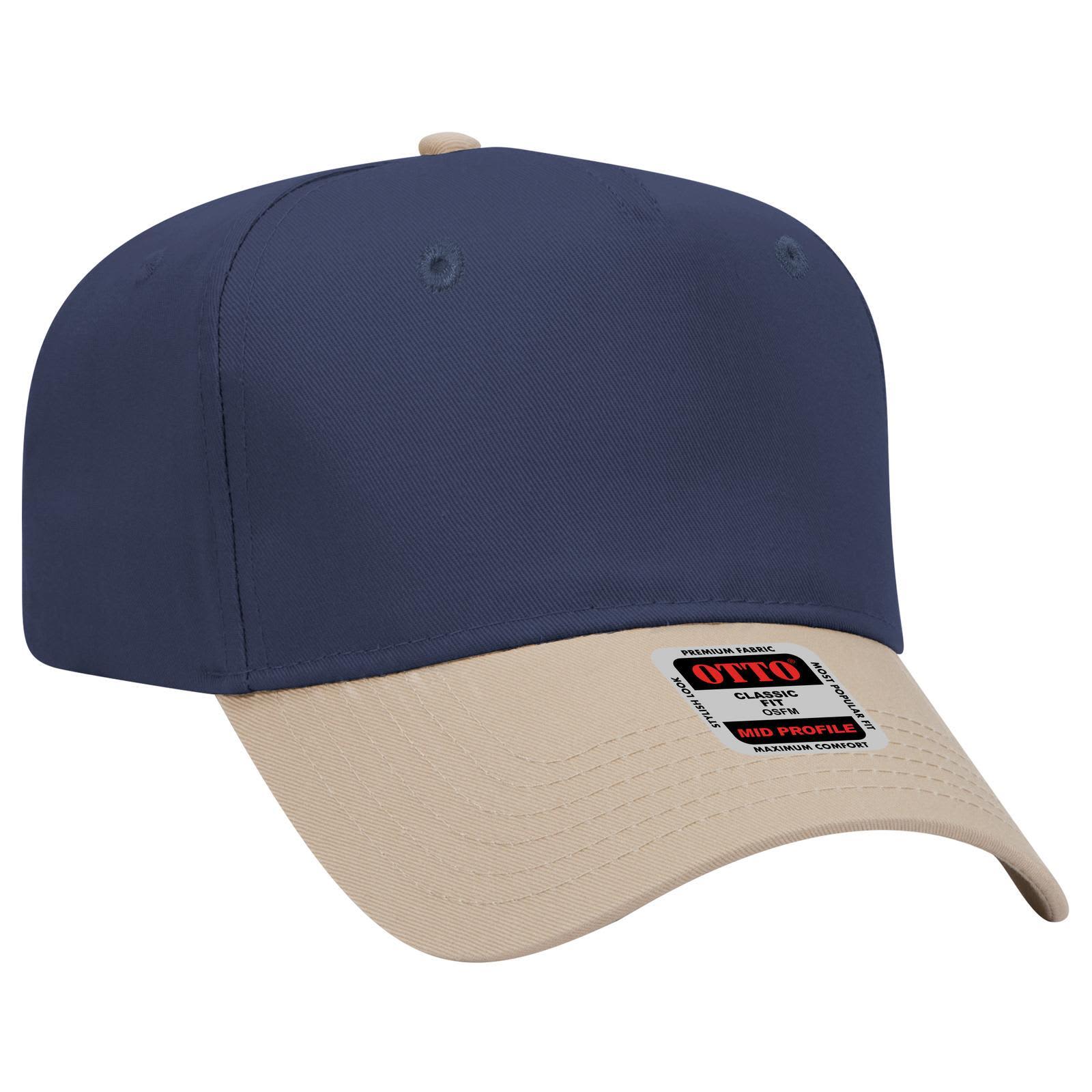 5 Panel Mid Crown Baseball Cap