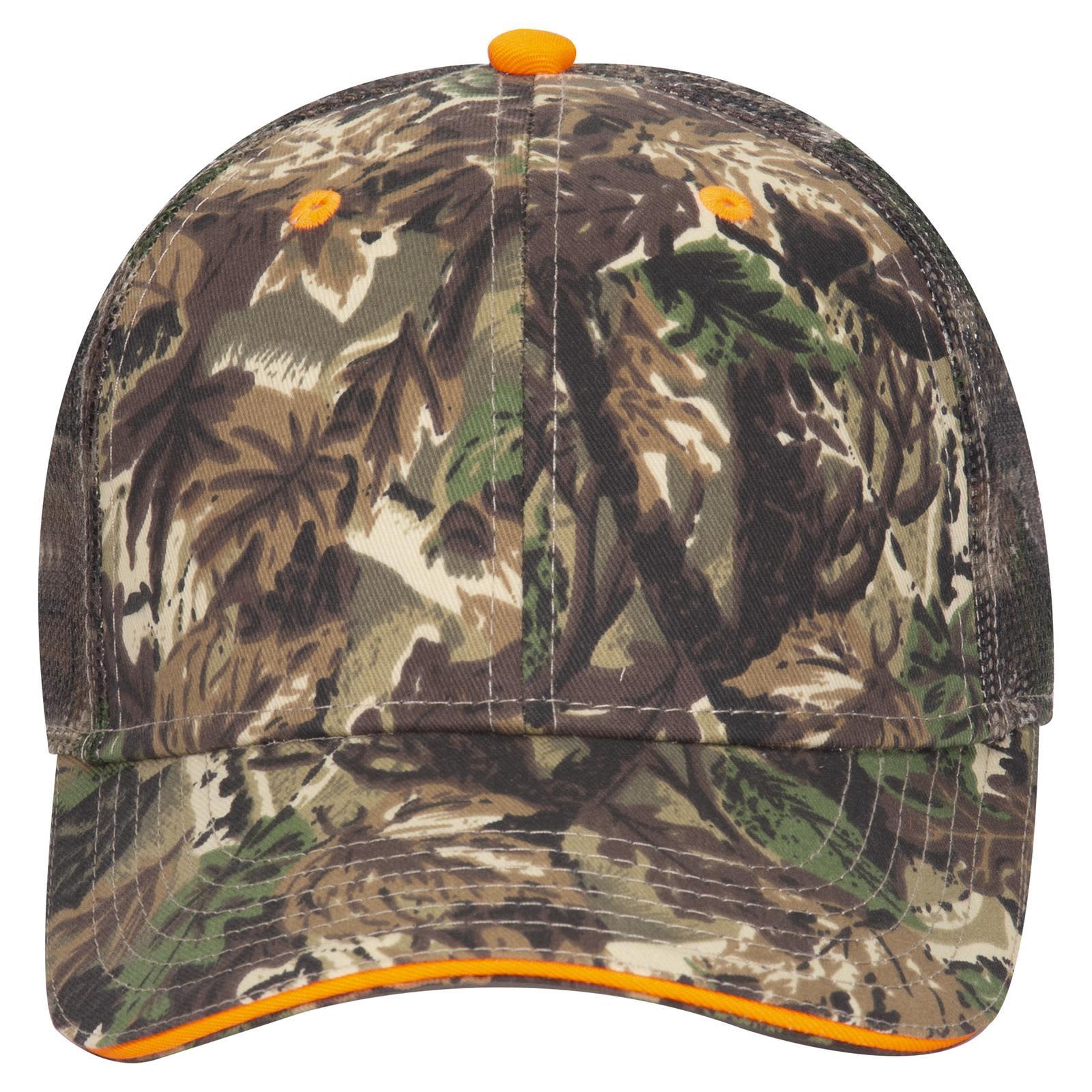 Camo 6 Panel Low Profile Trucker Cap