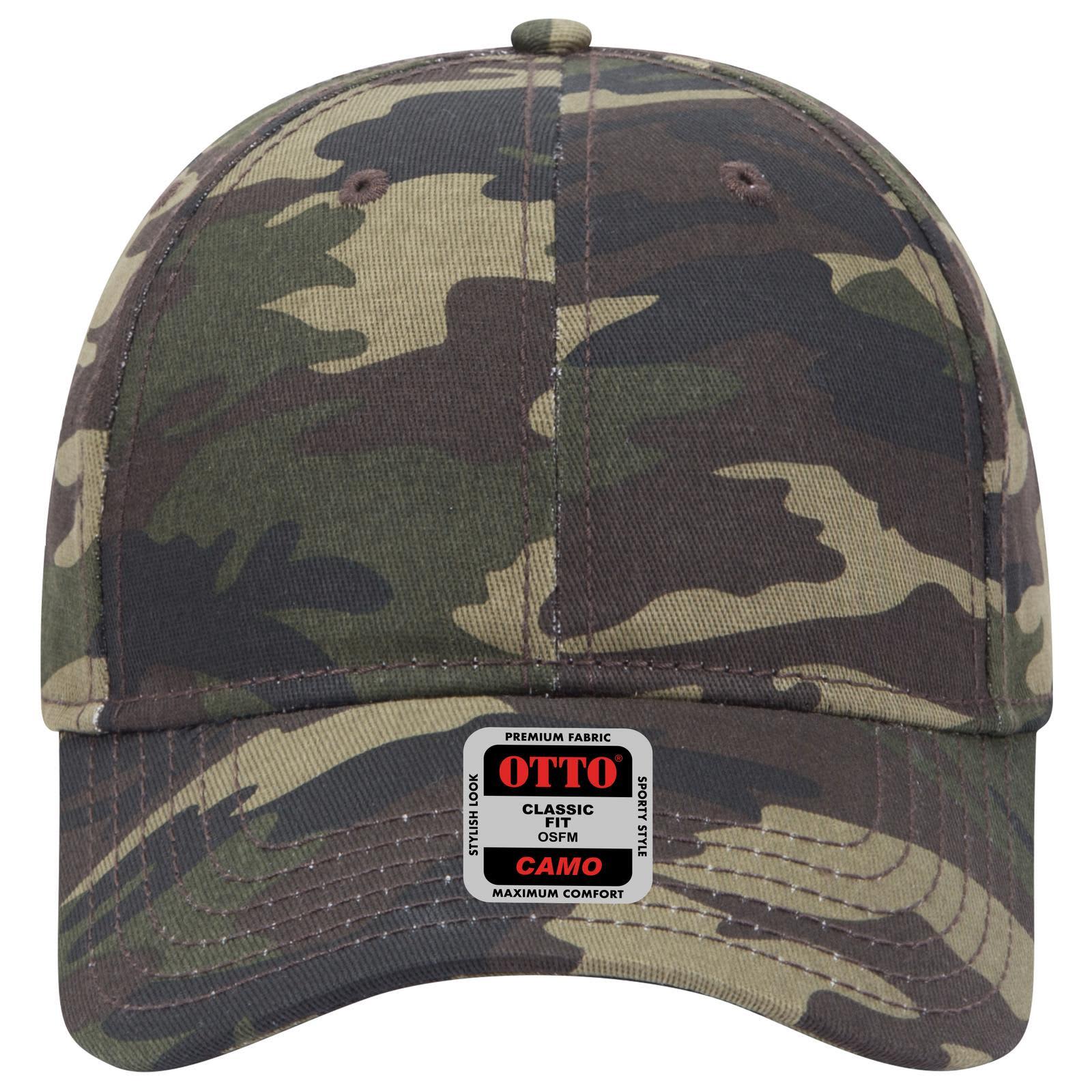 Camo 6 Panel Low Profile Baseball Cap Camo