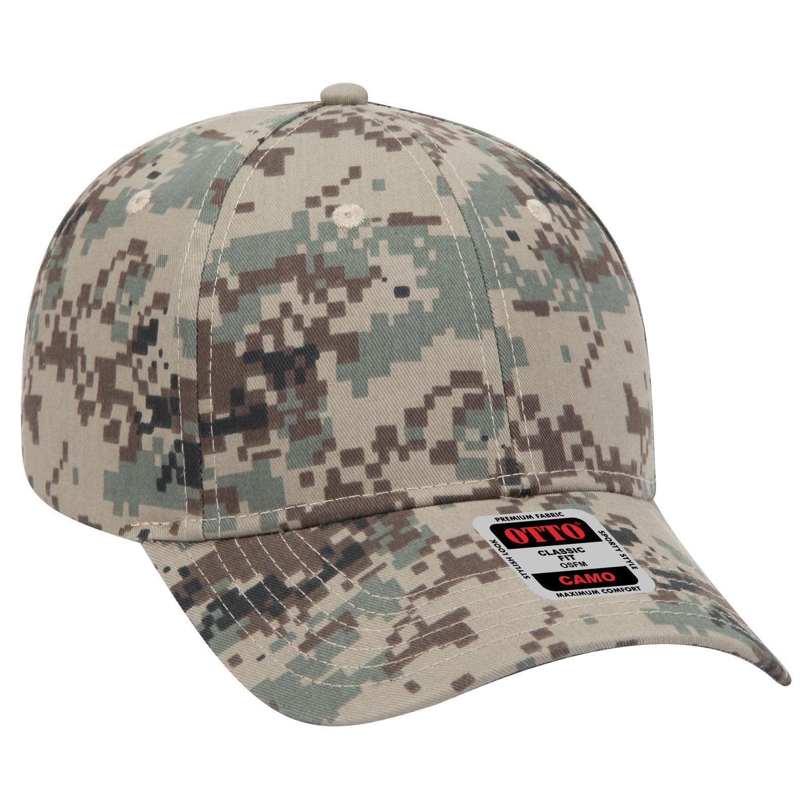 Camo 6 Panel Low Profile Baseball Cap Camo