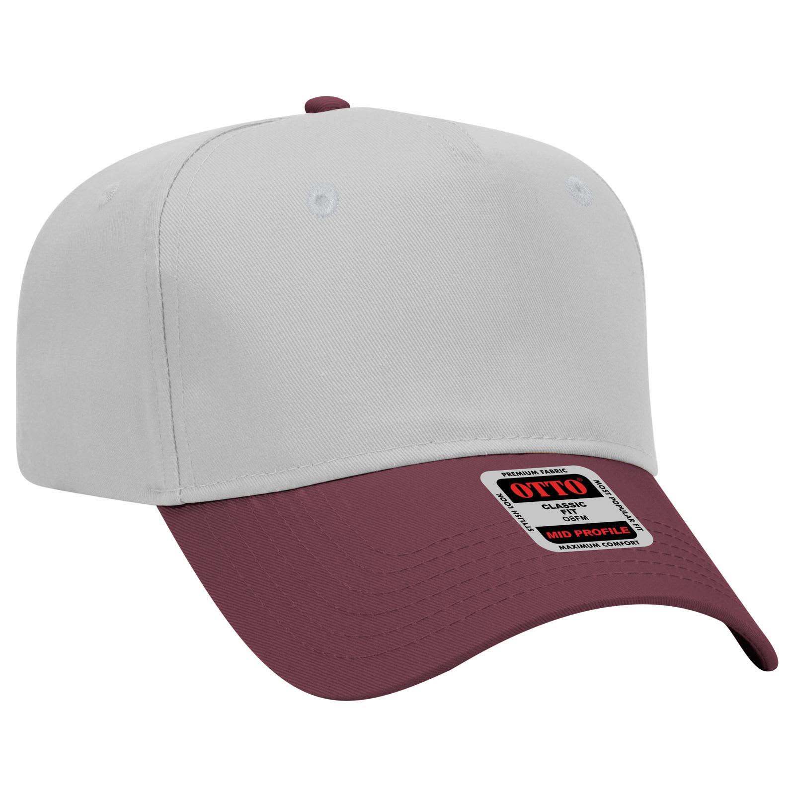 5 Panel Mid Crown Baseball Cap