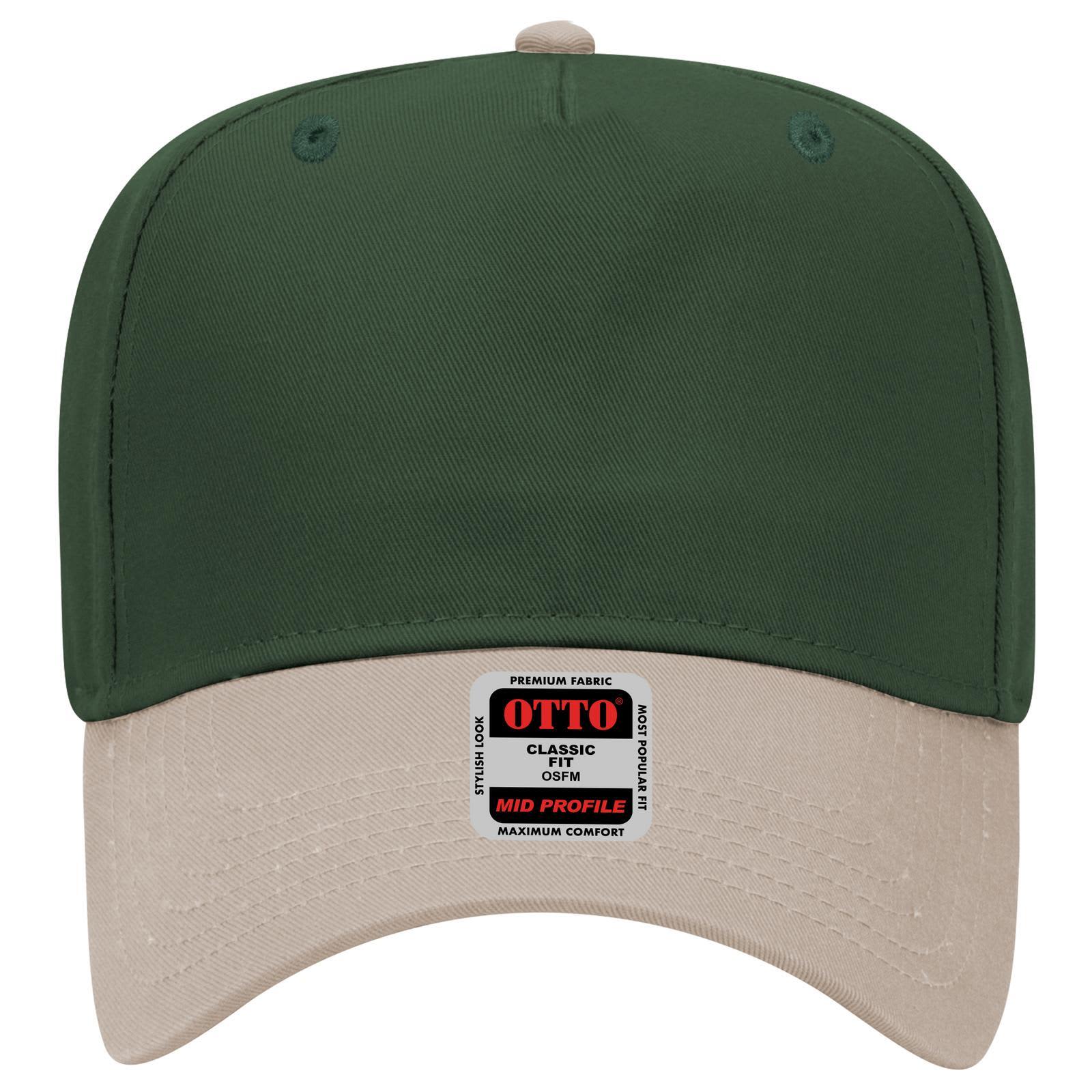 5 Panel Mid Crown Baseball Cap