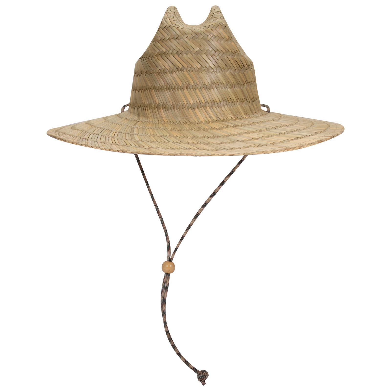 Straw Lifeguard Hat W/Adjustable Cord