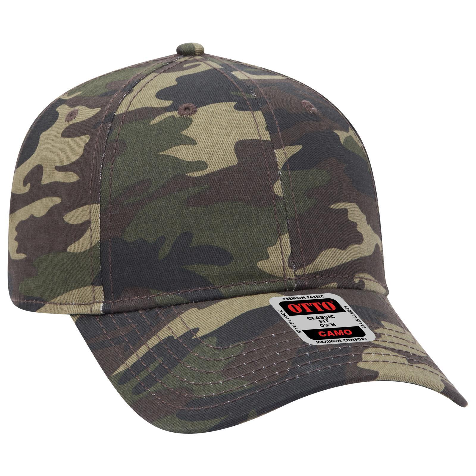 Camo 6 Panel Low Profile Baseball Cap Camo