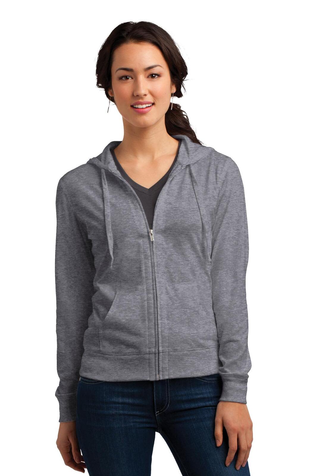 District Juniors Jersey Full-Zip Hoodie