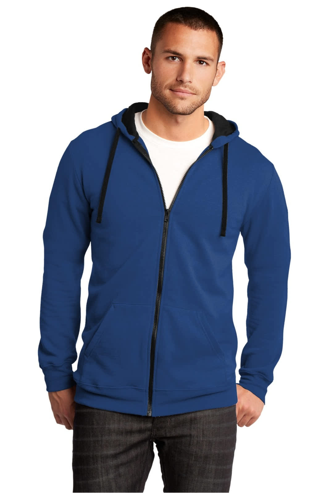 District - Young Mens The Concert Fleece Full-Zip Hoodie