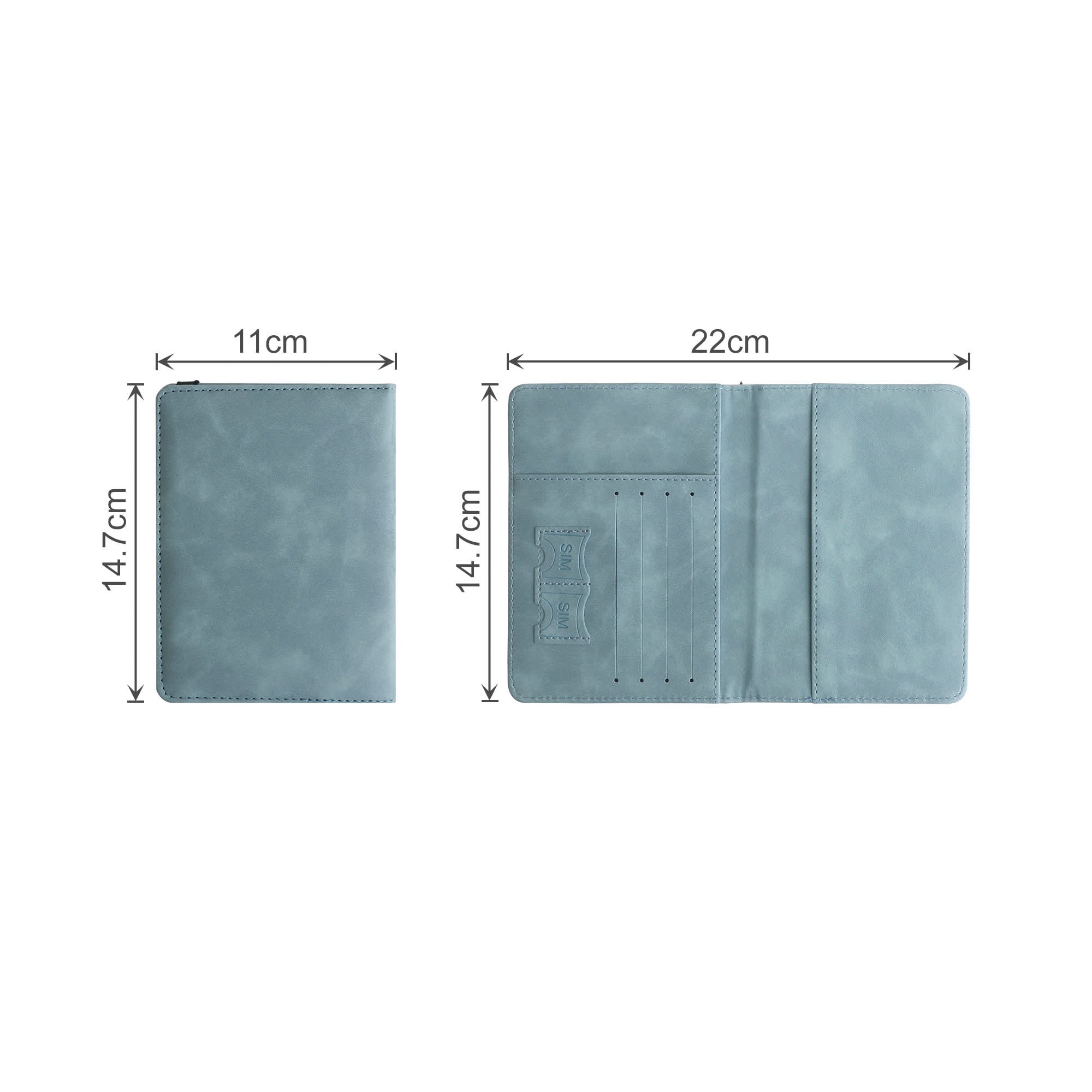 RFID Multifunctional PU Leather Passport Holder