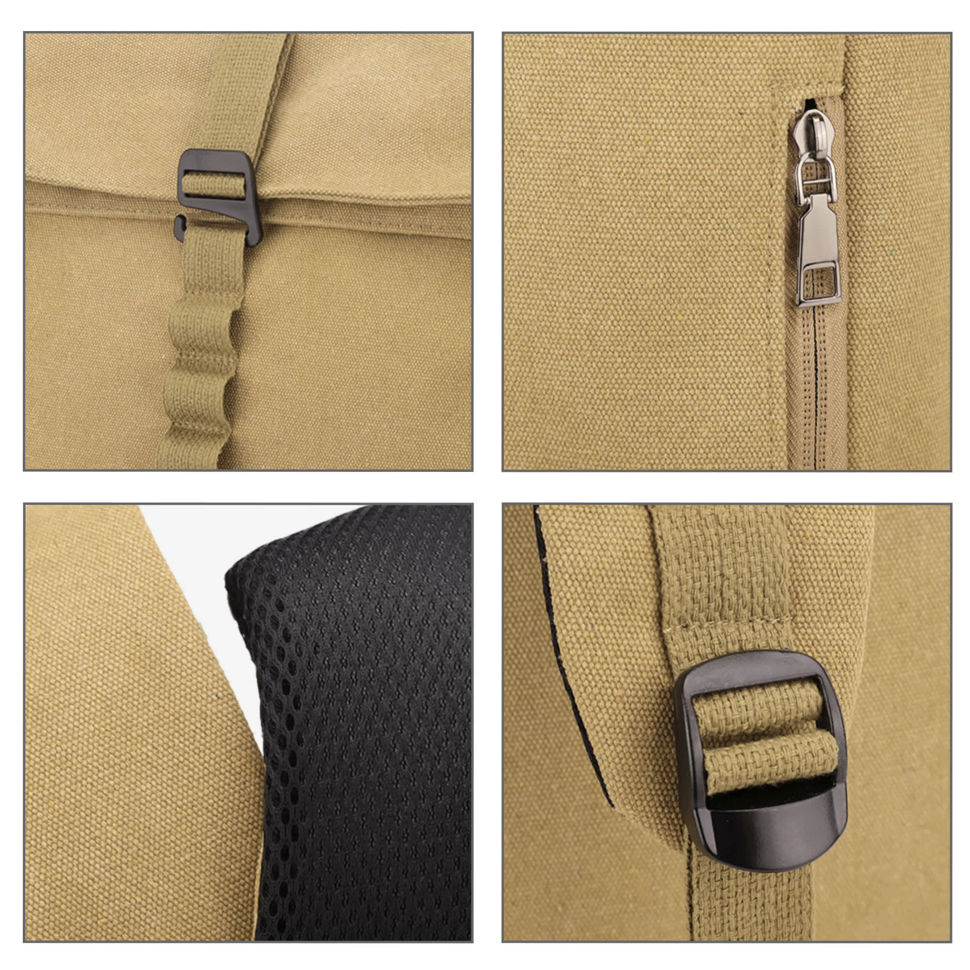 Canvas Roll Top Vintage Backpack