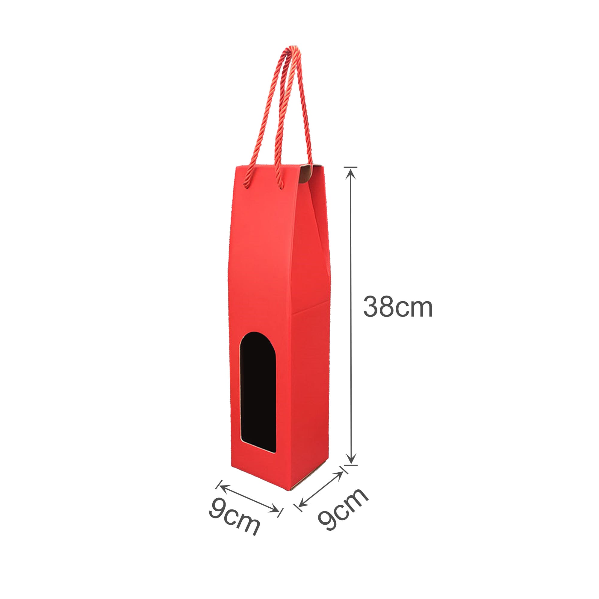Single Bottle Wine Box with Rope Handle