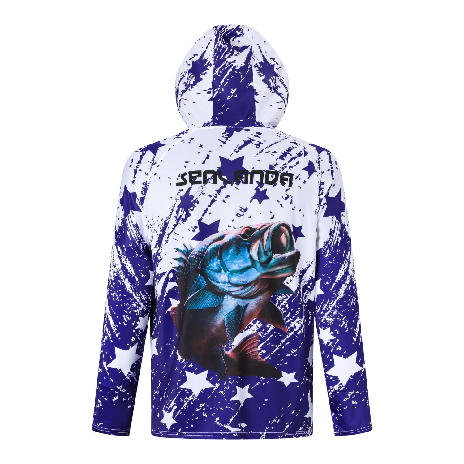 Men's Polyester Spandex Sublimated 1/4 Zip Fishing Hood Shirt