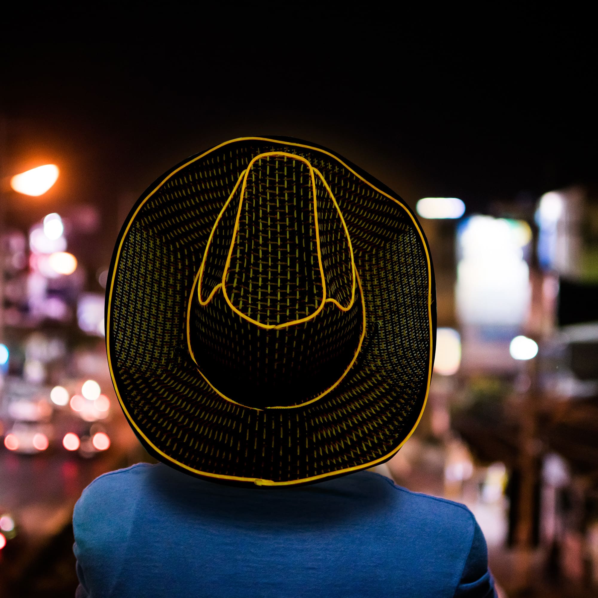 Light Up Straw Hats