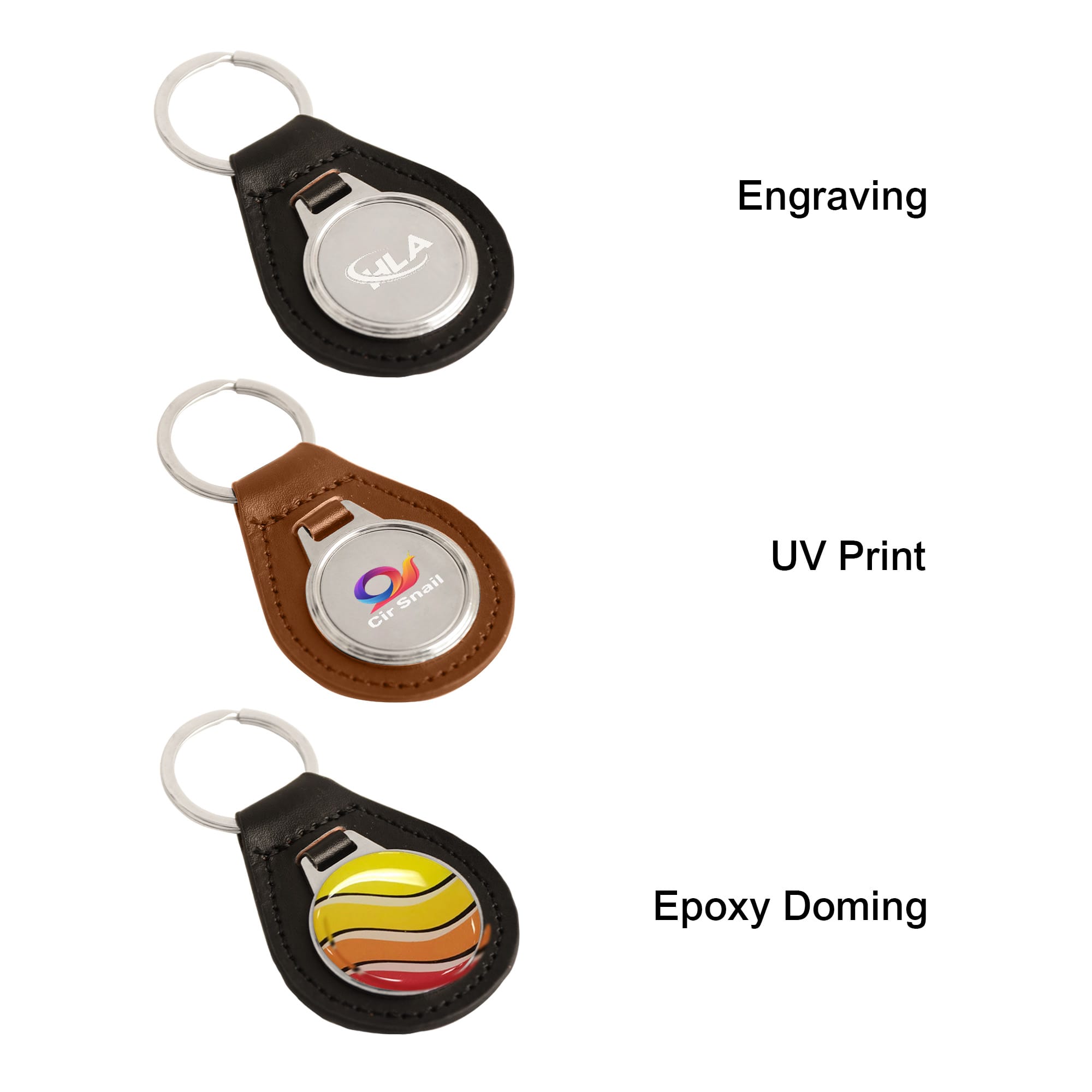 PU Leather Metal Keyring D
