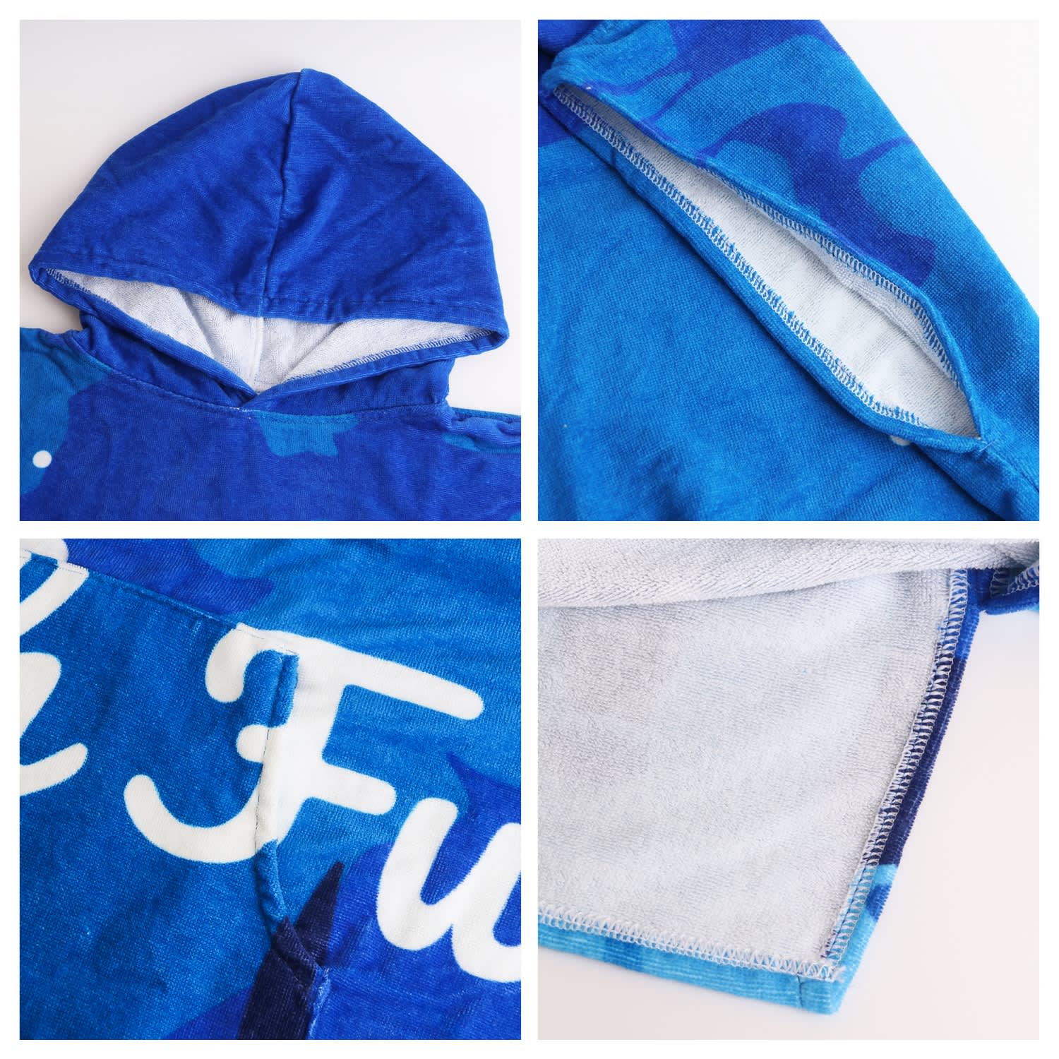 100% Cotton Sublimation Hoody Towel Surf Poncho