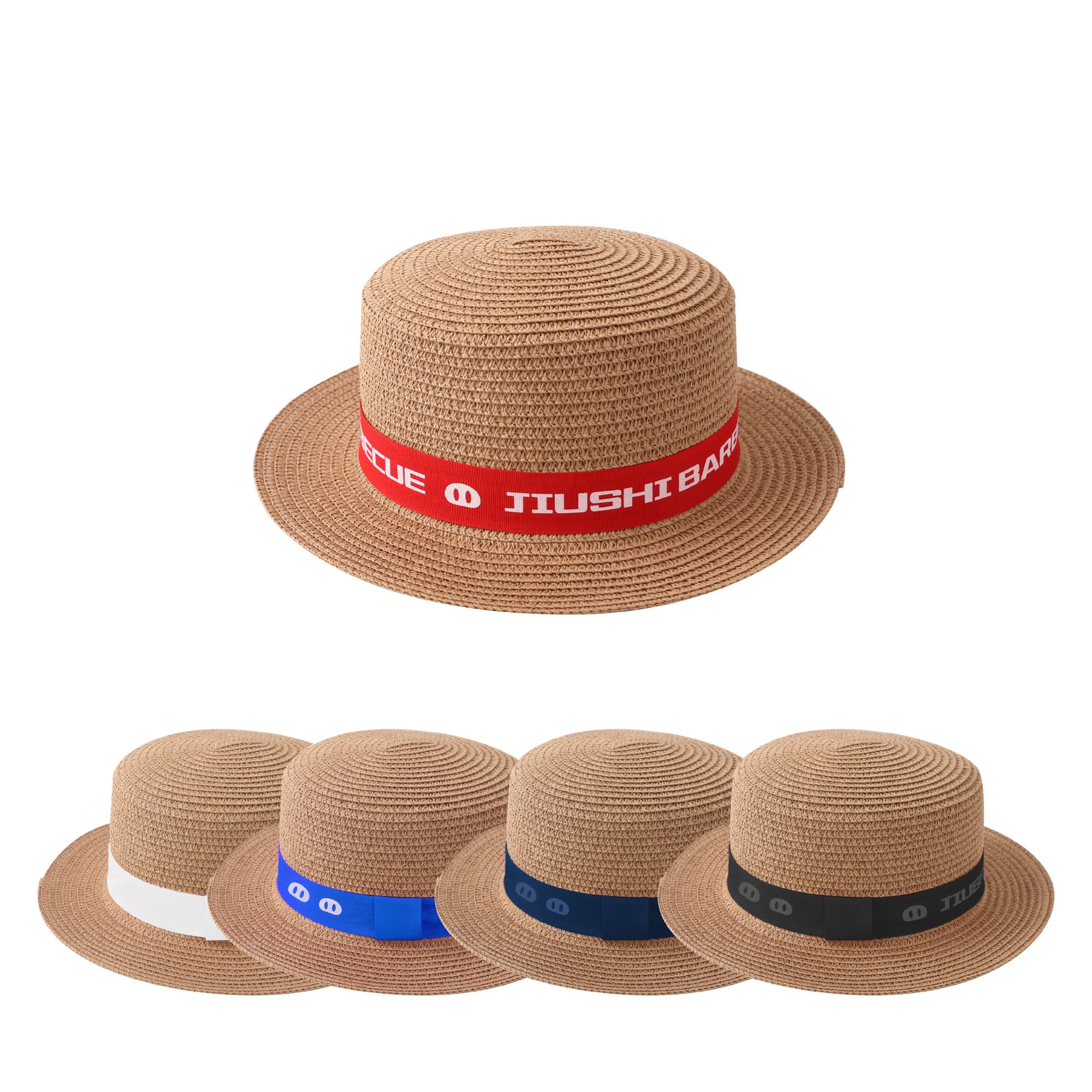 Straw Hat with Ribbon