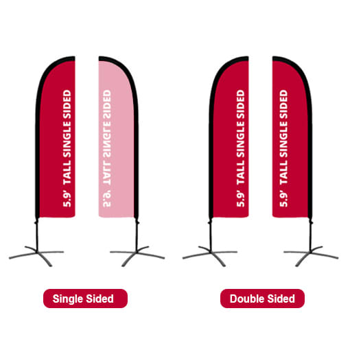 Large(80.5*400cm) Straight Feather Banners 15ft