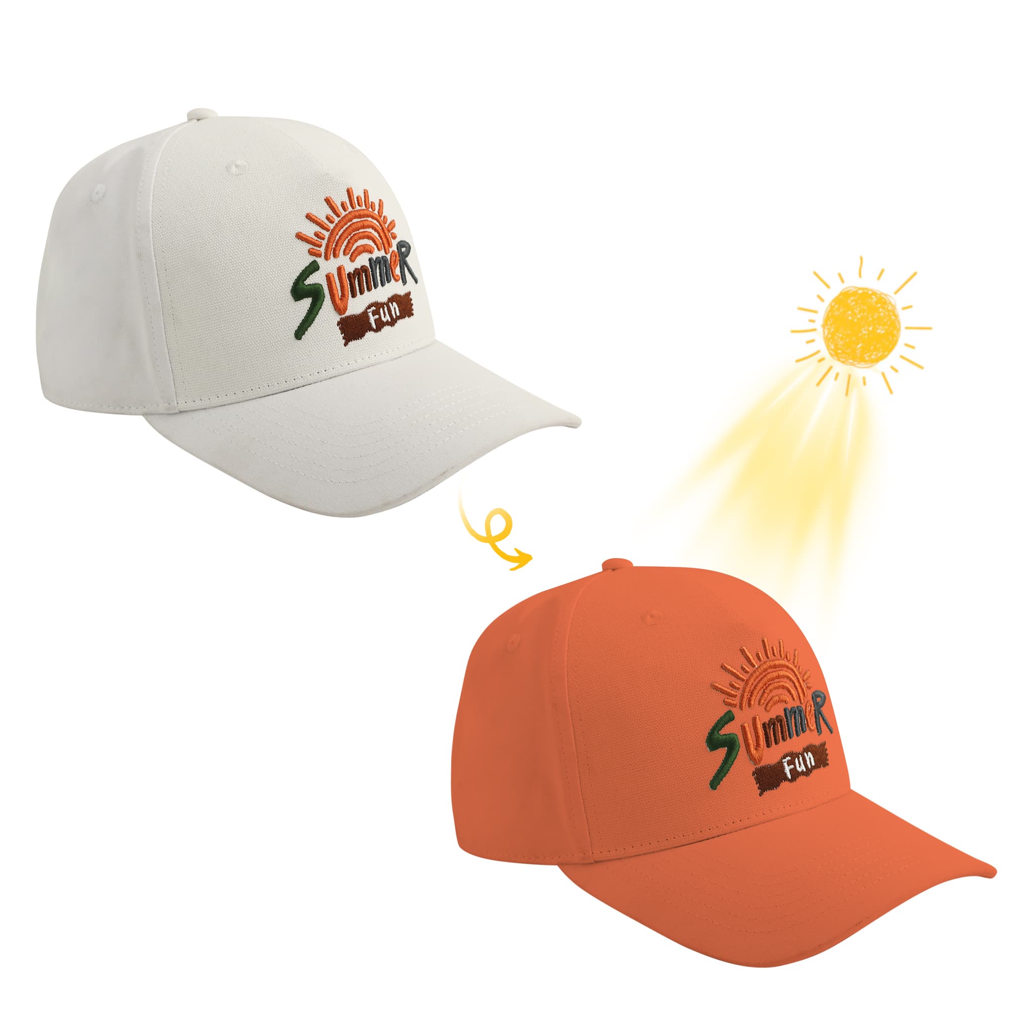 Colour Changing Baseball Cap 5 Panel