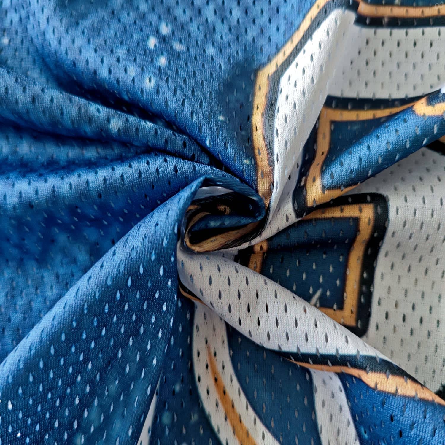 Polyester Spandex Mesh Sublimation V-neck Splicing Retro Jersey