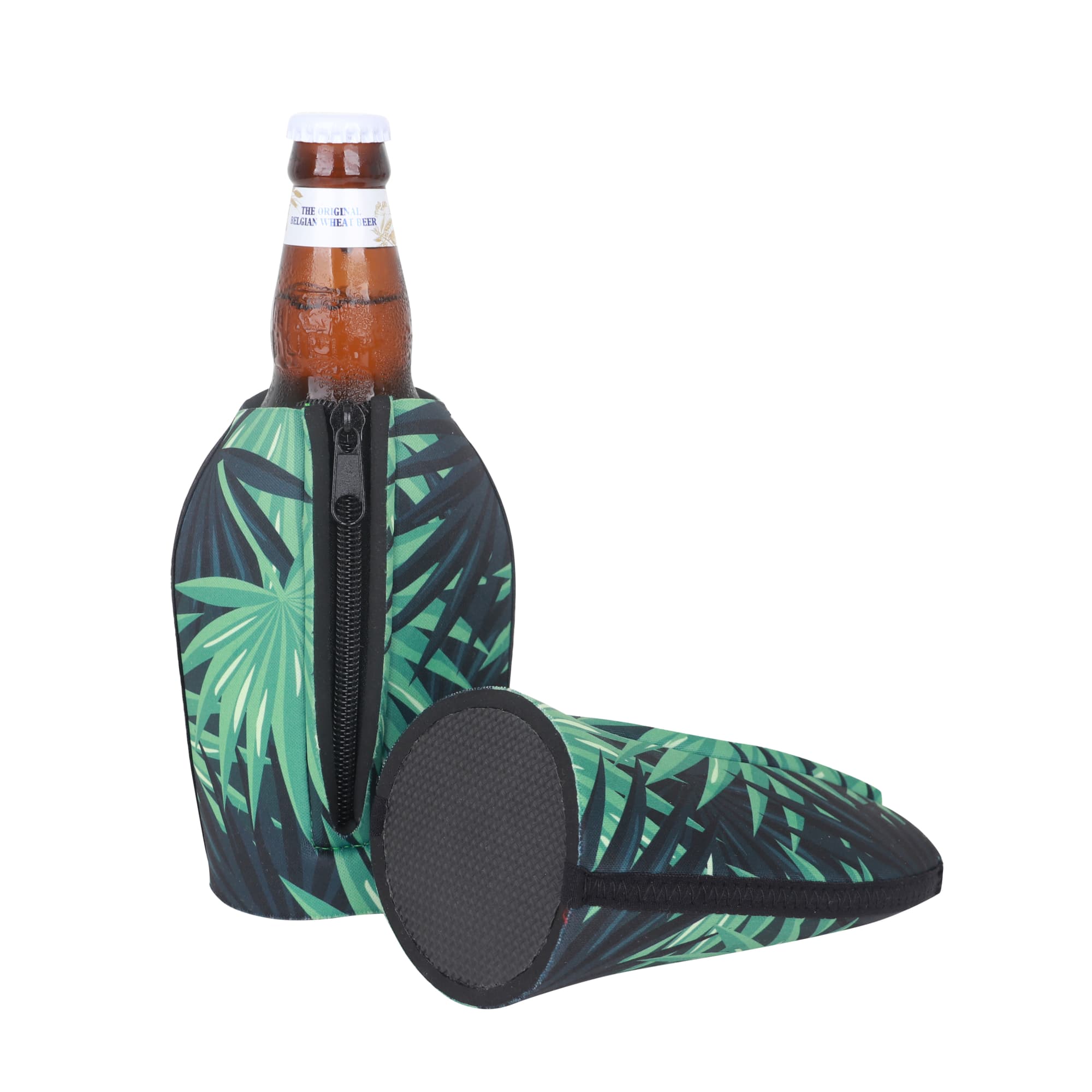 Short Bottle Cooler with Zipper