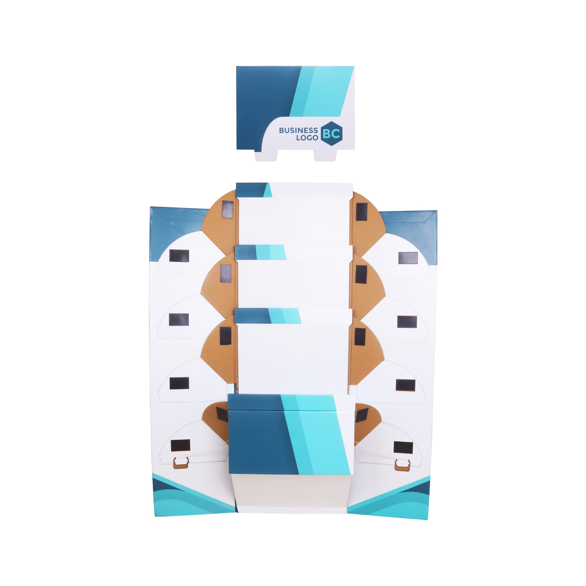 Quick Assembly Premium Cardboard Floor Display with Base