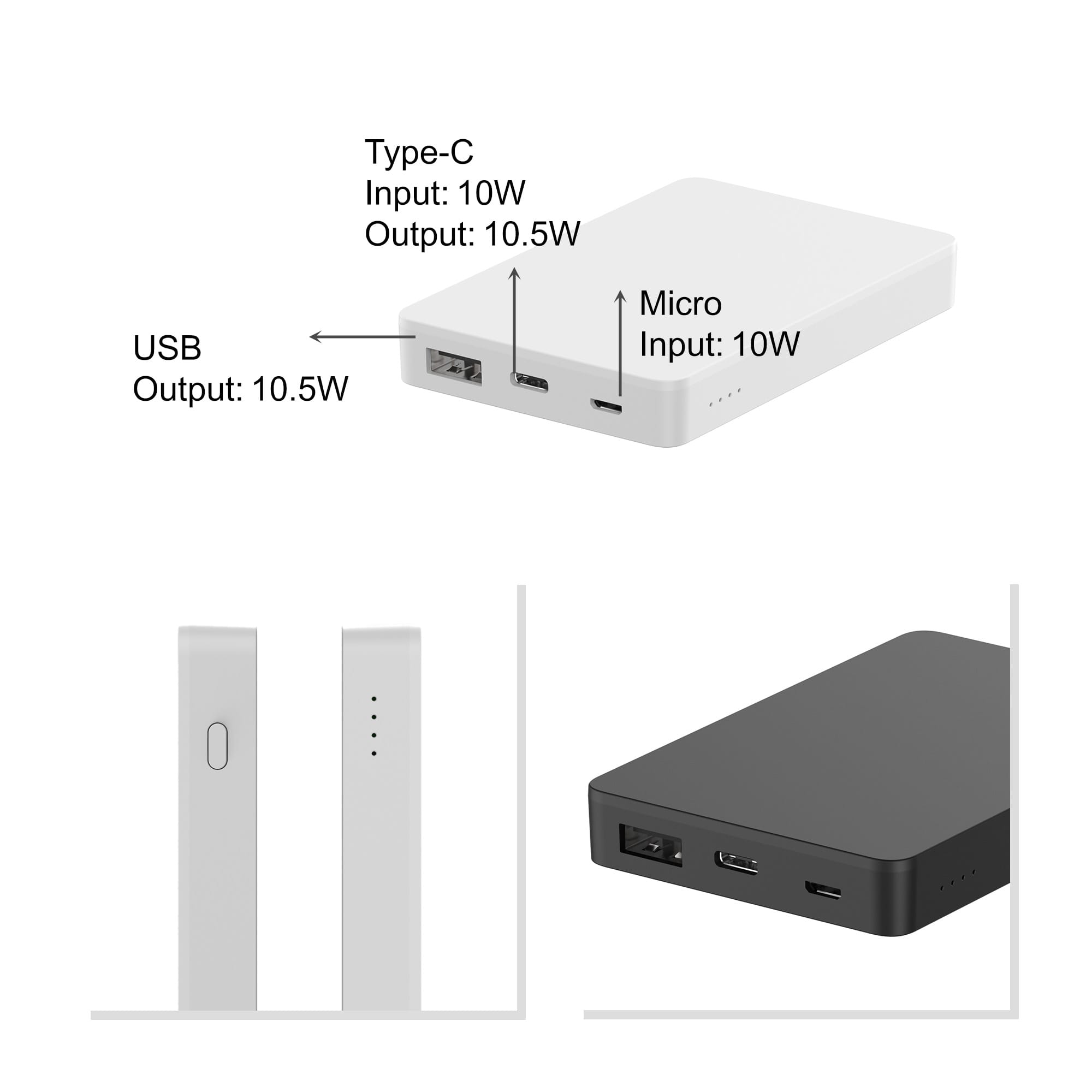 5000mah Square Power Bank