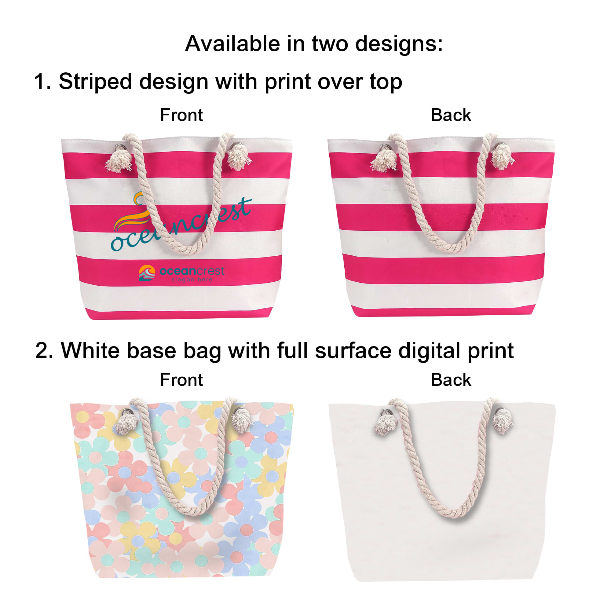 Tote Bag with Rope Handle