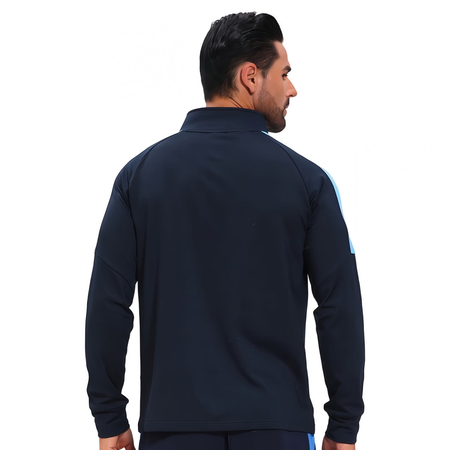 Polyester Spandex Sublimated Stand-Up Collar Full Zip Raglan Jacket