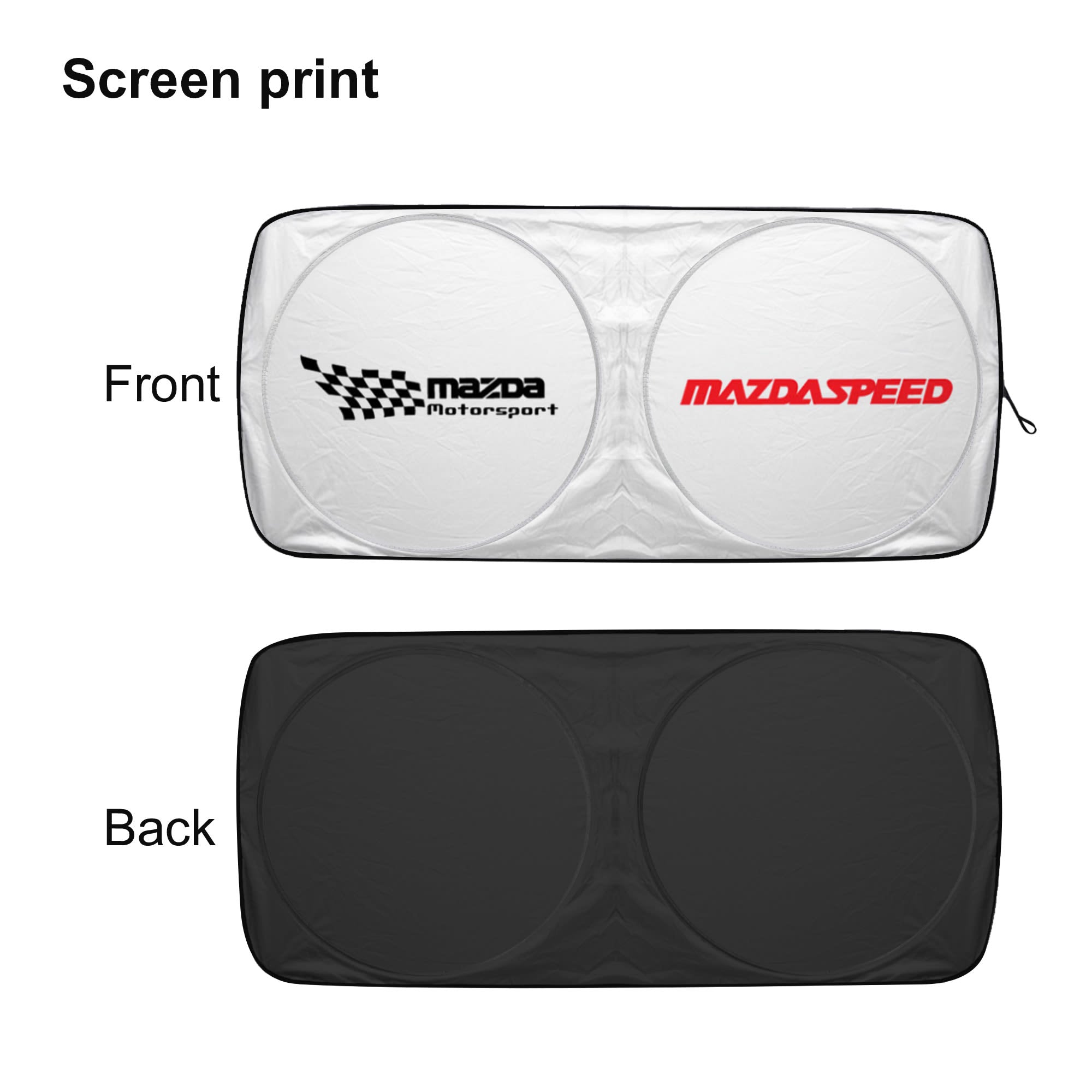 Twin Circular Reflective Car Sunshade