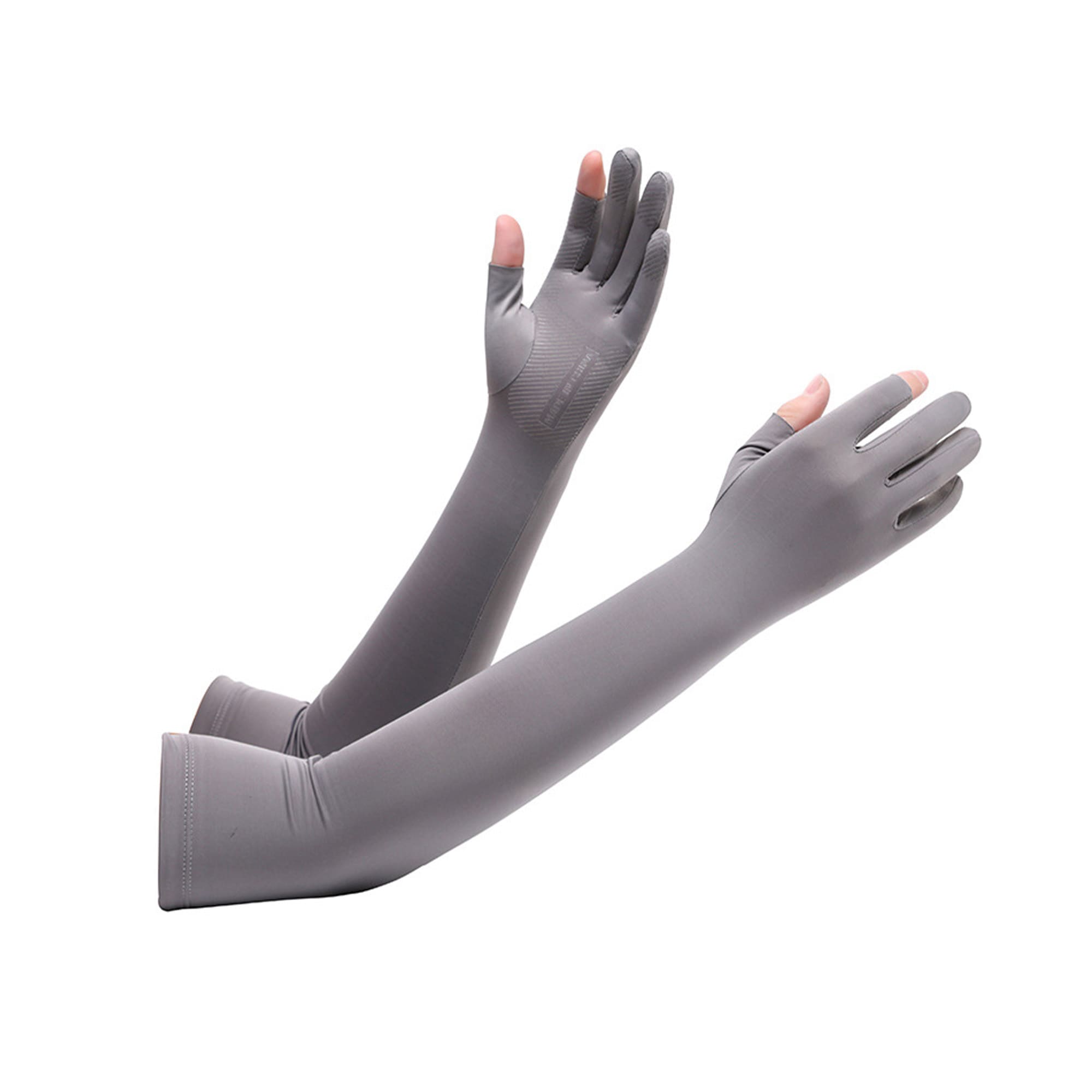 Long Sleeve Sun Protective Gloves with 2 Open Fingers