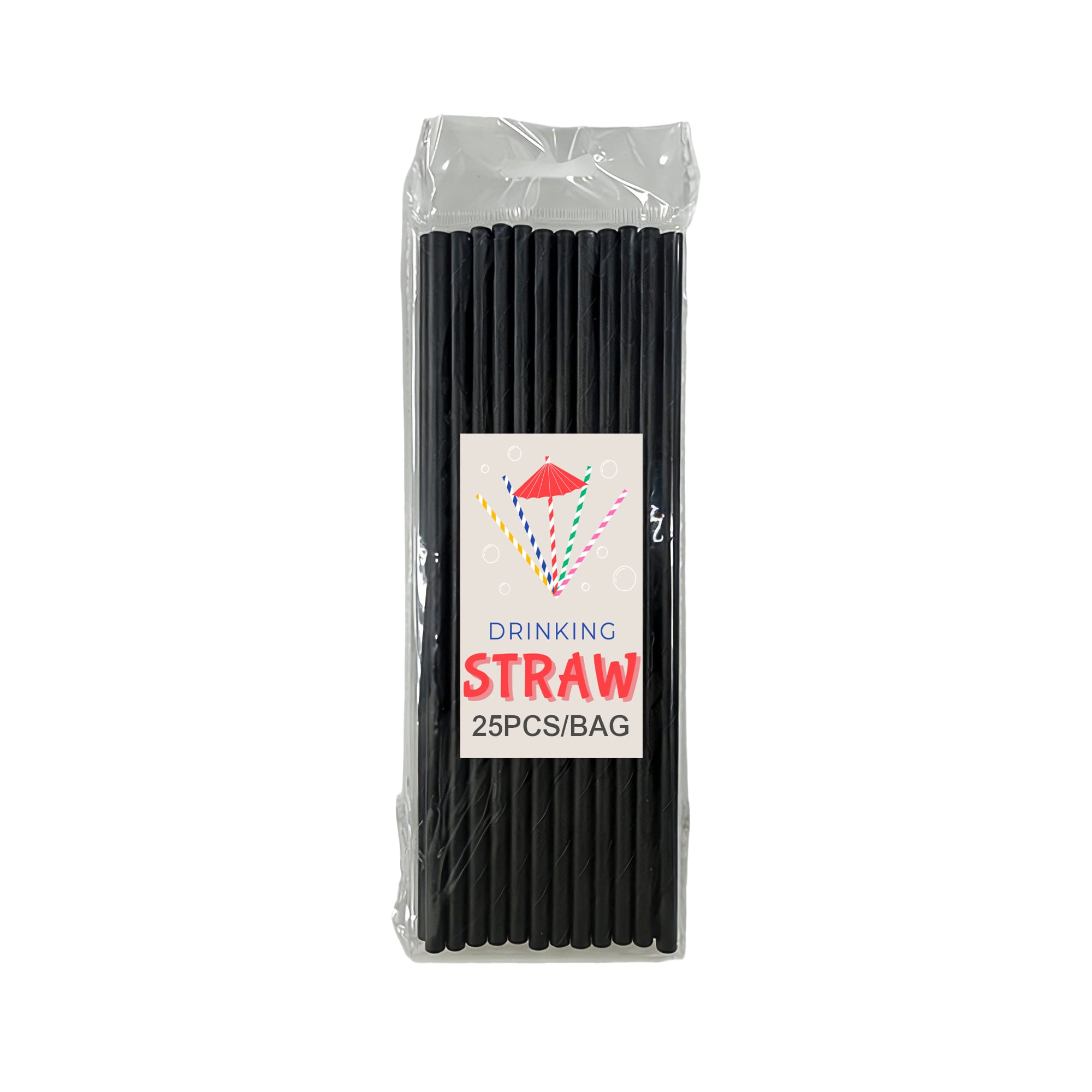 Disposable 3-ply Straight Drinking Paper Straw