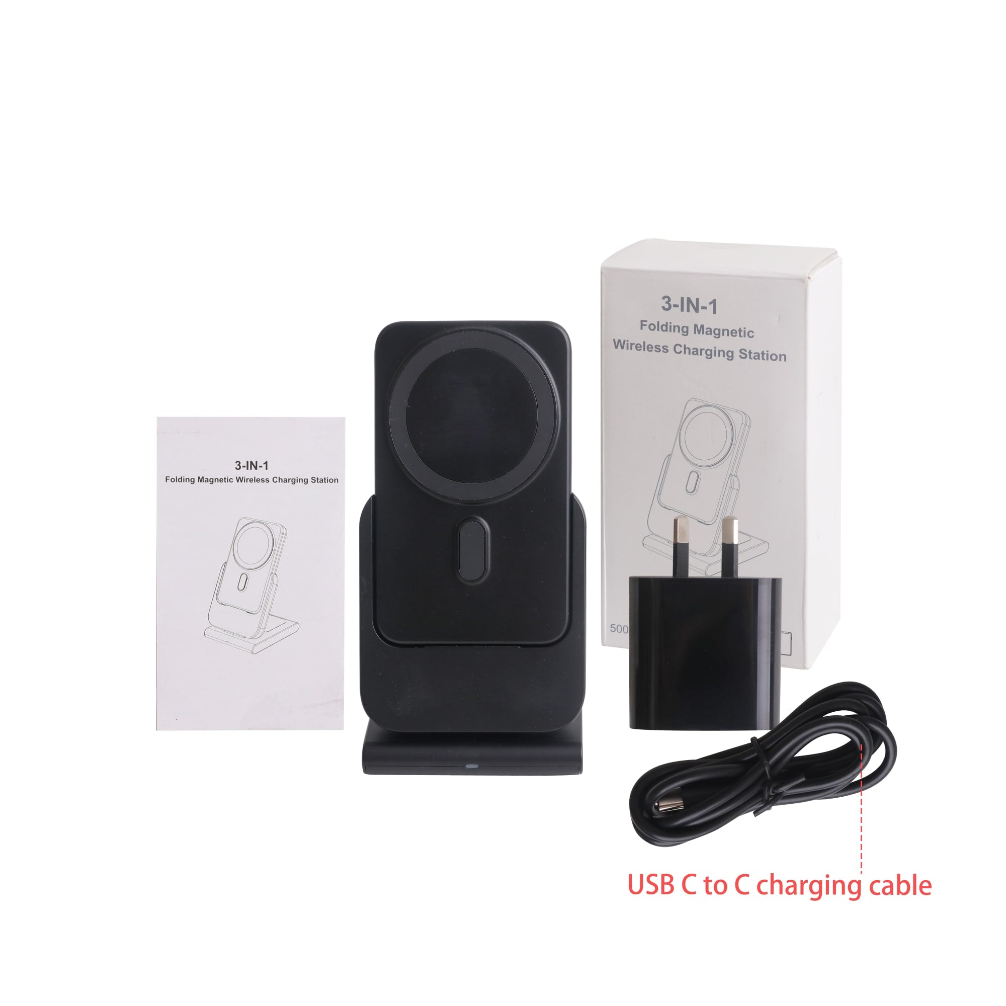 3-In-1 5000mAh Power Bank Charging Station