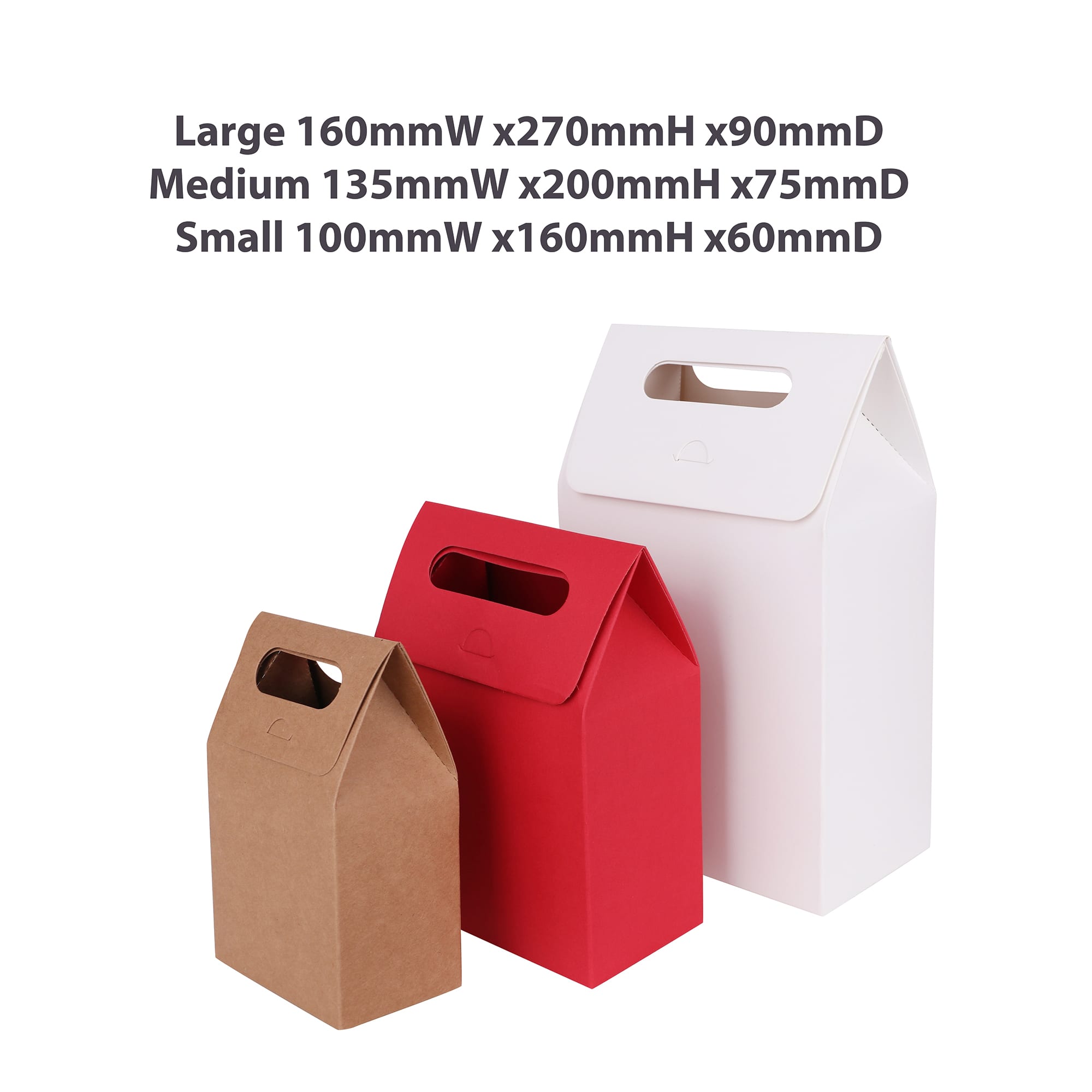 Die cut Handle Bag(100x160x60mm)