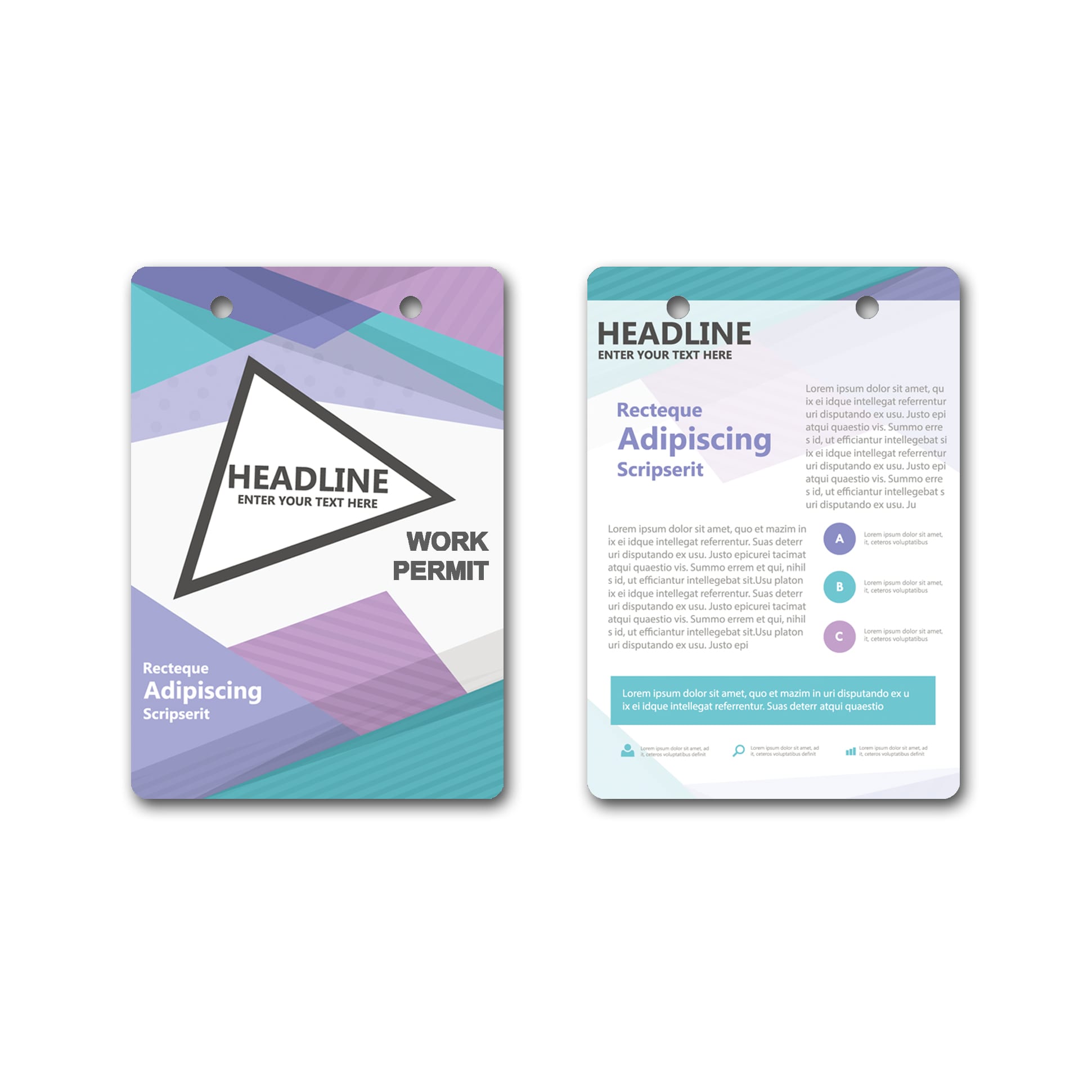 Small Unique Printed Name Tag (70 x 100 mm)