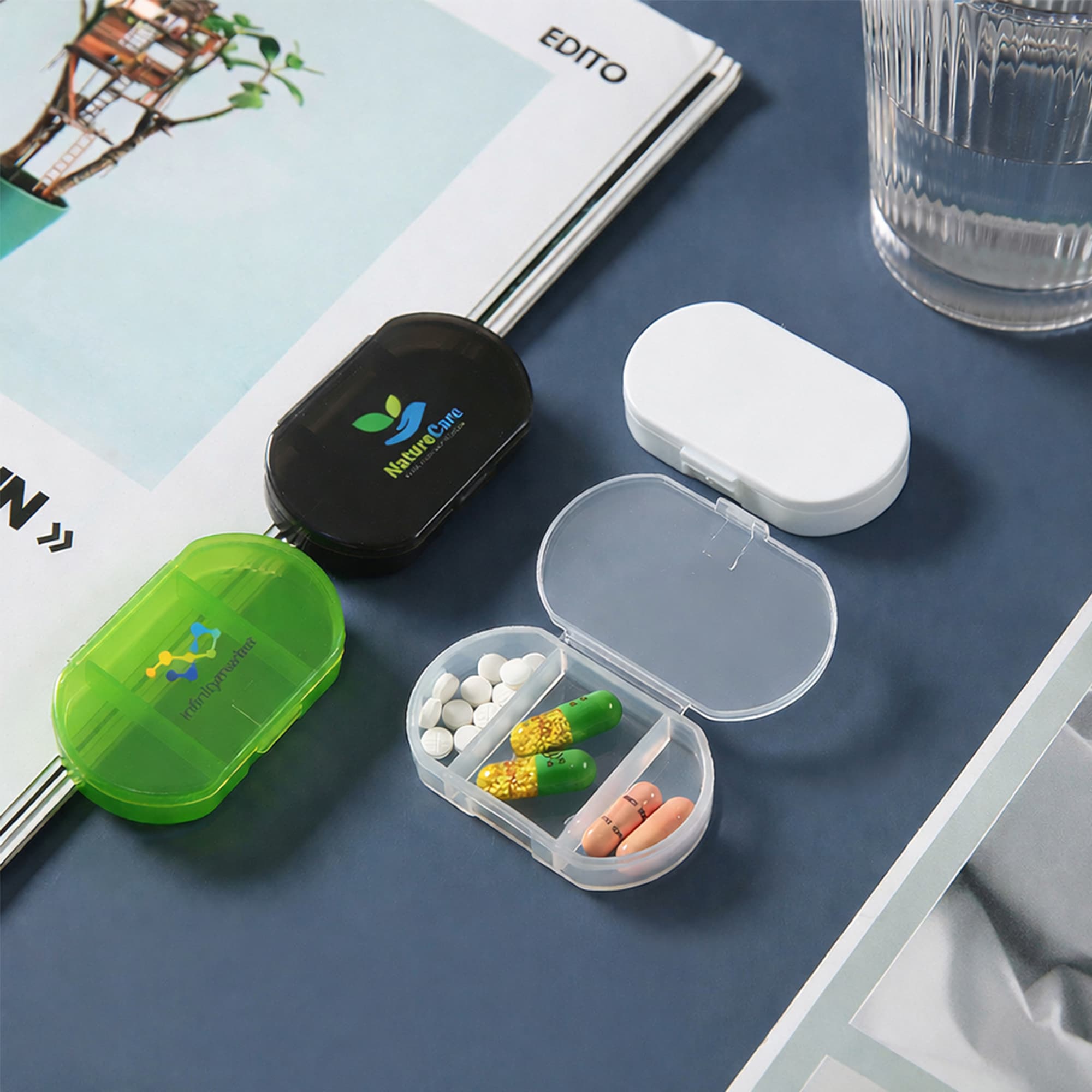 3 Compartments Pill Box