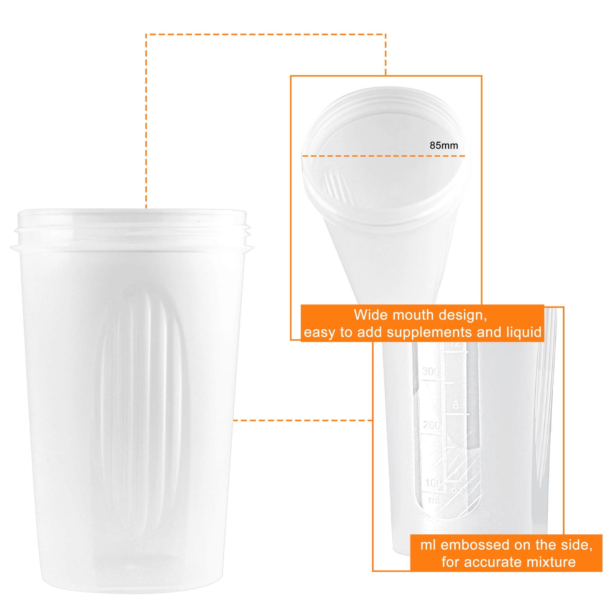 BPA Free Fitness Shaker Bottle with Loop 400ml