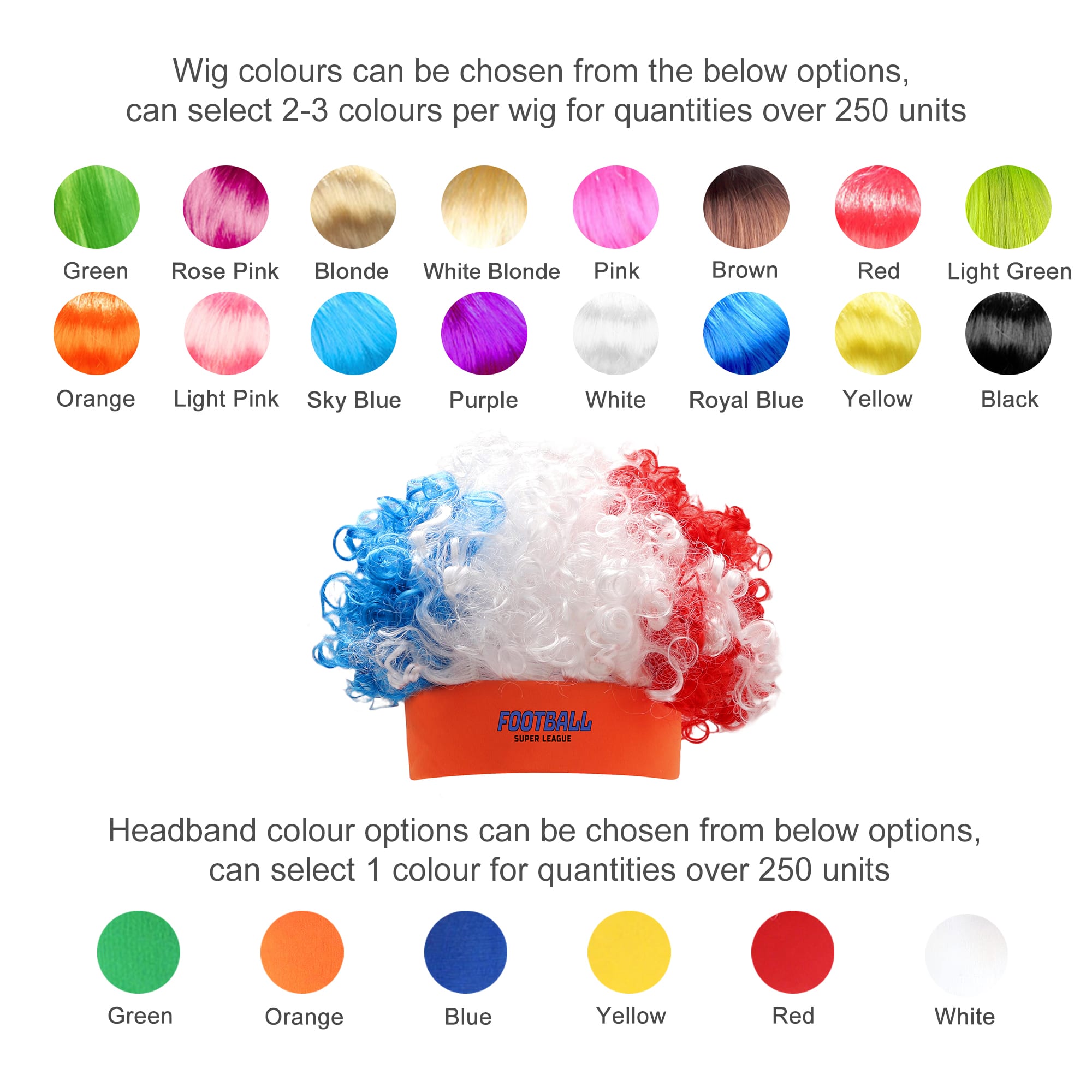 3 Colors Afro Headband Wig