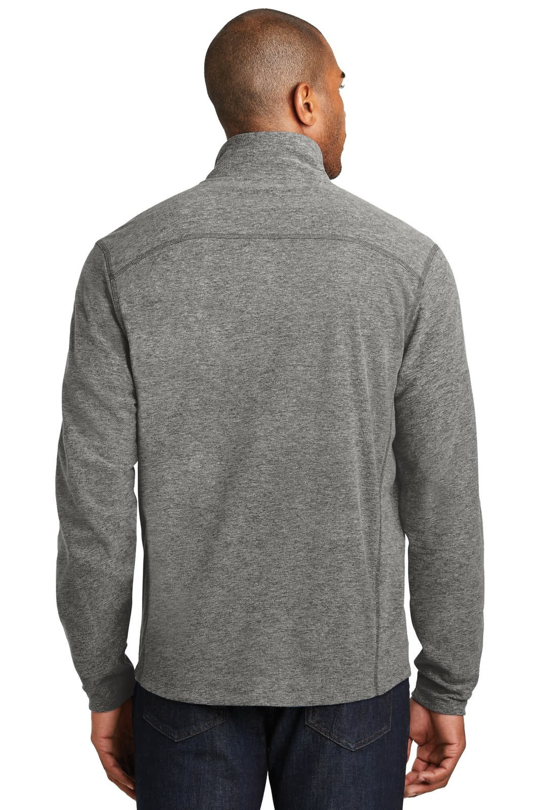 Port Authority Heather Microfleece Full-Zip Jacket