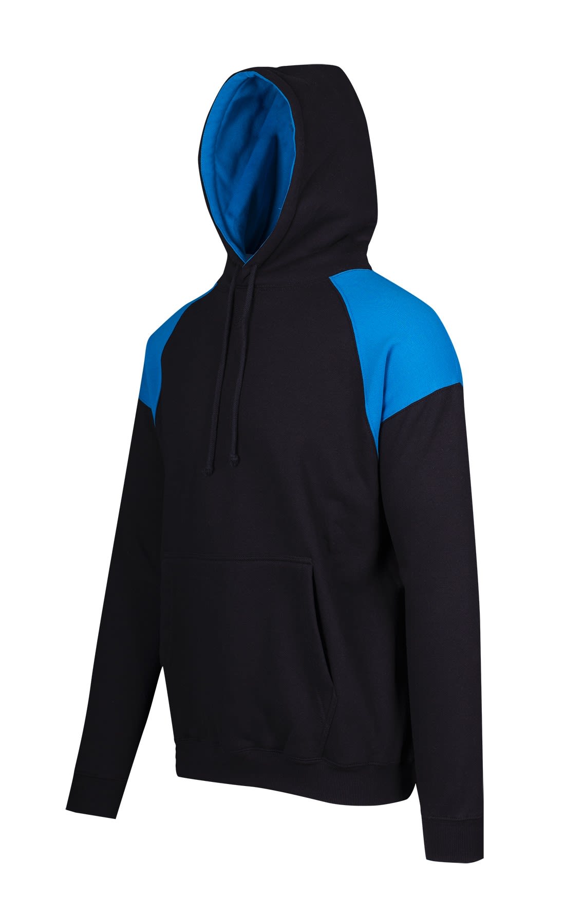 Mens Shoulder Contrast Panel Hoodie