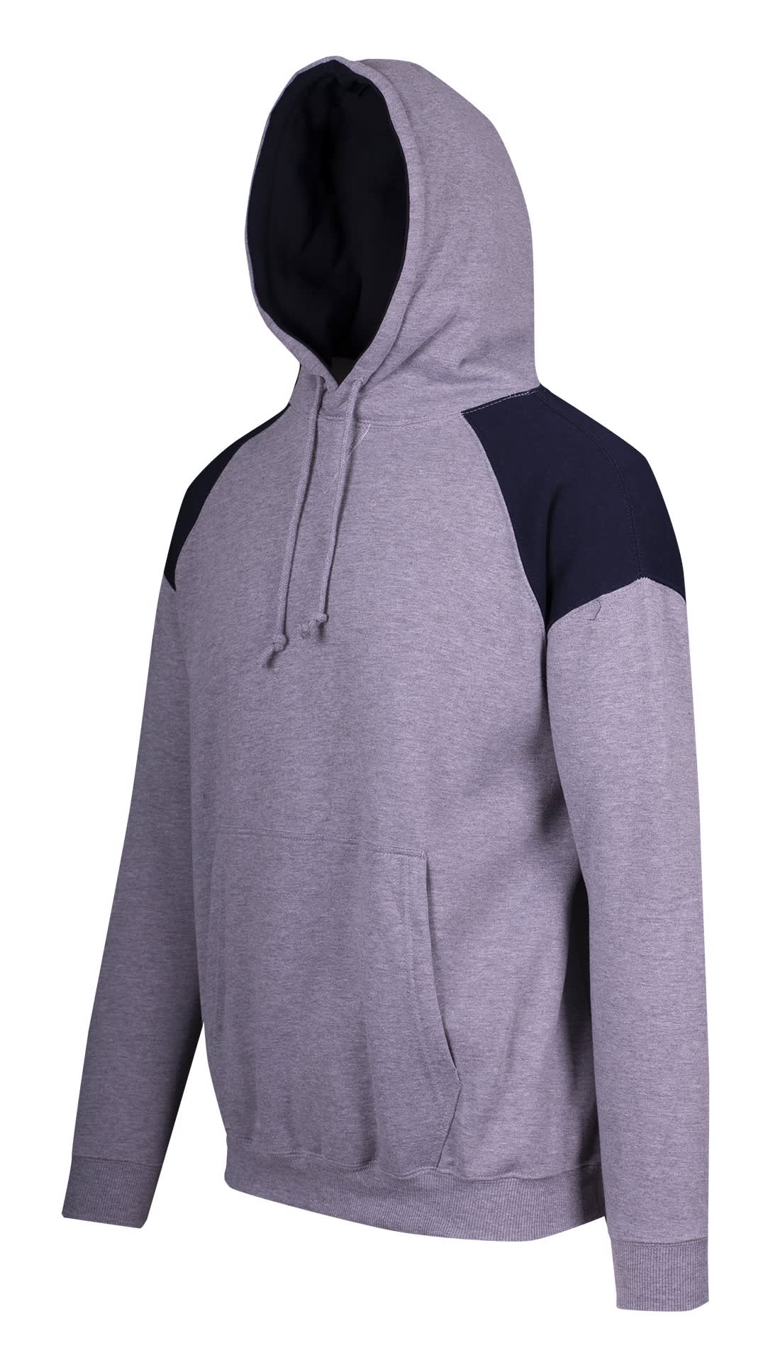 Mens Shoulder Contrast Panel Hoodie