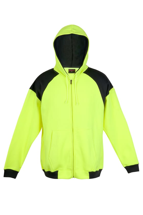 Men Shoulder Contrast Zipper Hoodies - WORKWEAR