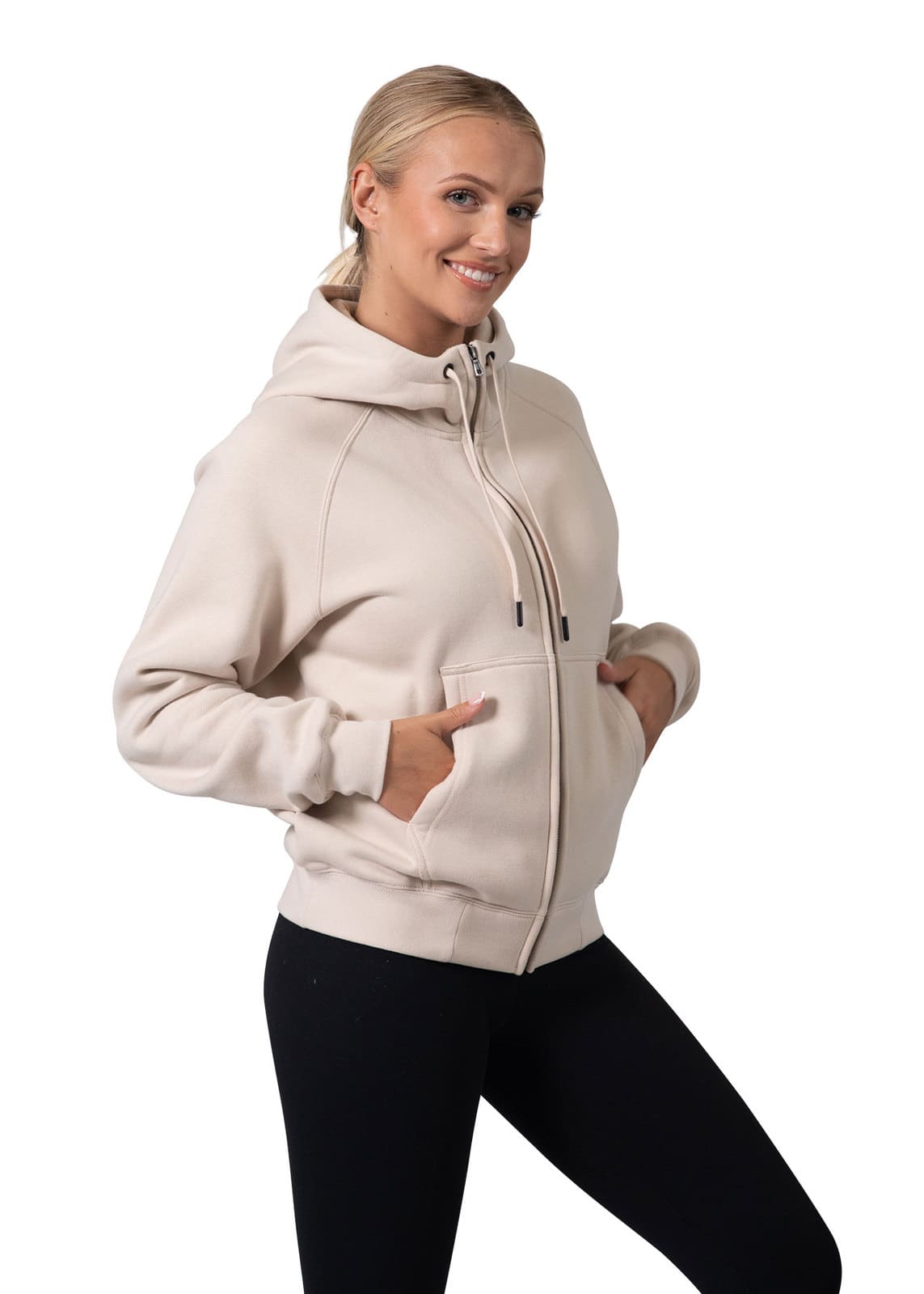 Womens/Junior' Cotton Care Kangaroo Pocket Zipper Hoodie
